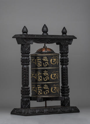 Handcrafted Buddhist Prayer Wheel | Traditional Spiritual Tool for Meditation and Rituals