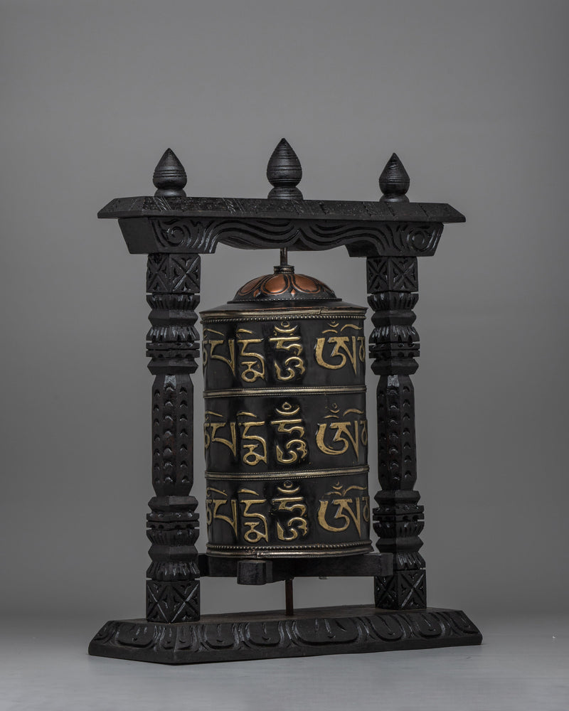 Handcrafted Buddhist Prayer Wheel | Traditional Spiritual Tool for Meditation and Rituals