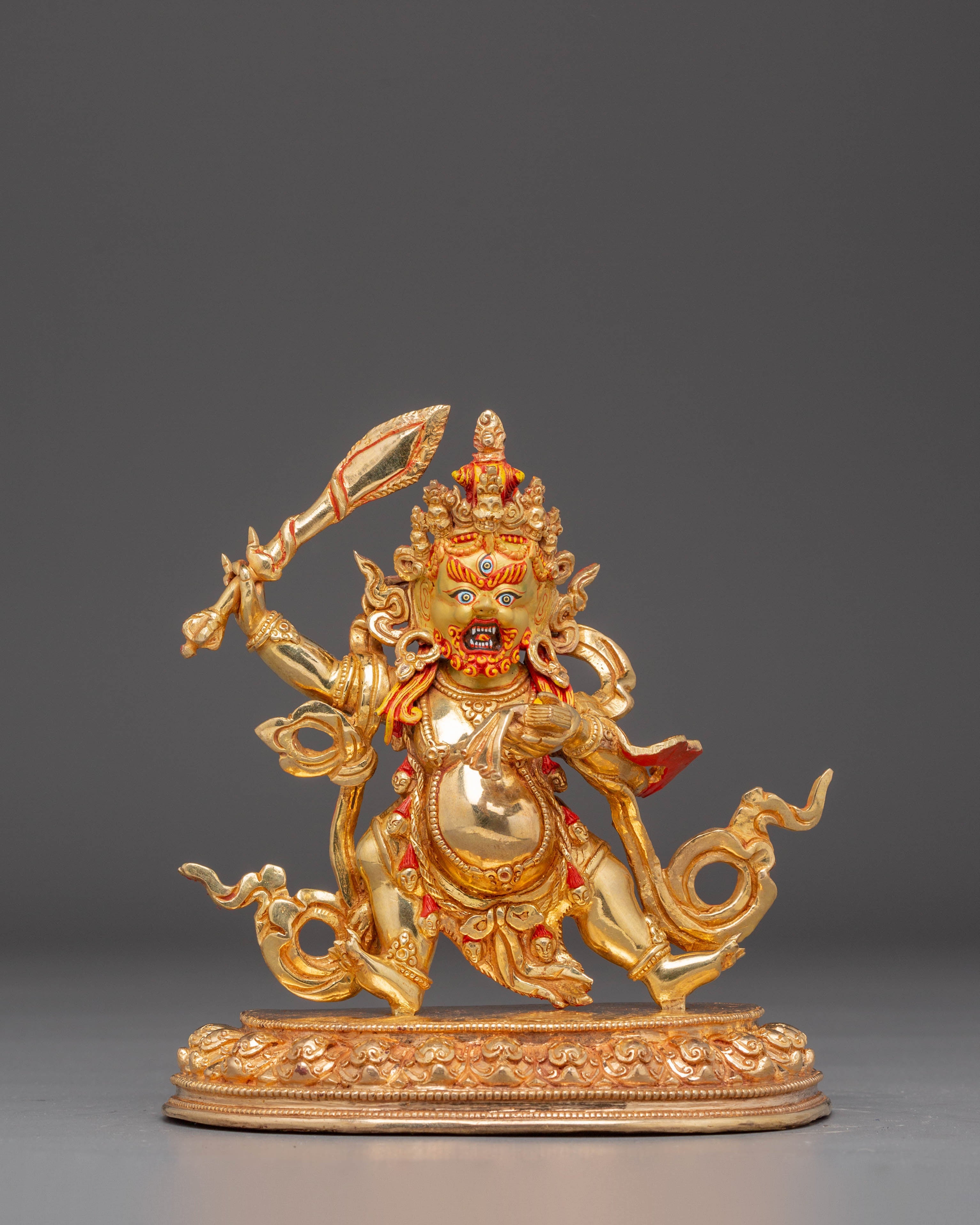 Wrathful Black Manjushri Statue | Tibetan Buddhist Deity of Wisdom