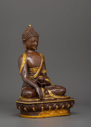 Shakyamuni Buddha Oxidized Copper Statue | The Enlightened One