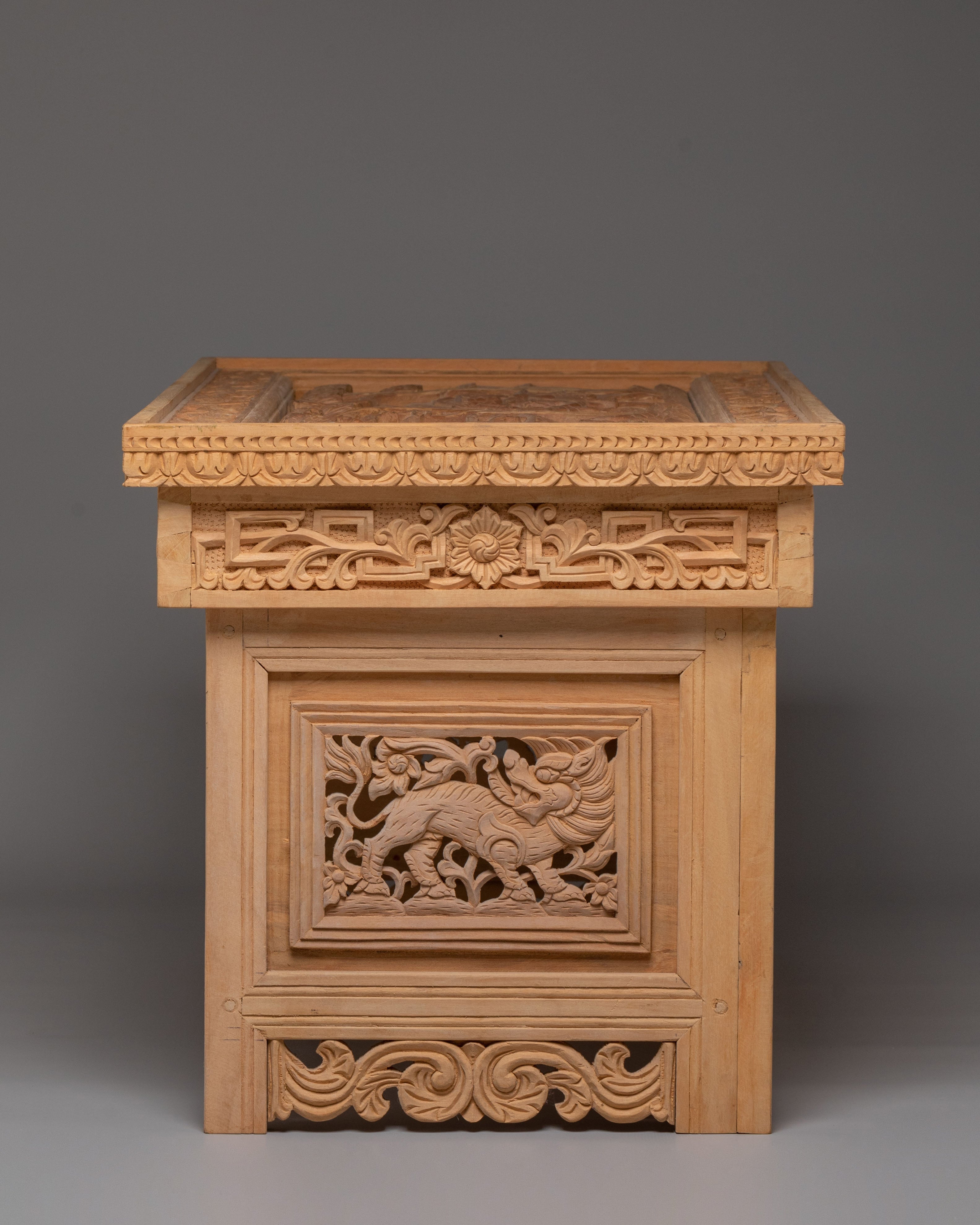 Tibetan Wooden Folding Table | Portable Outdoor Dining Set