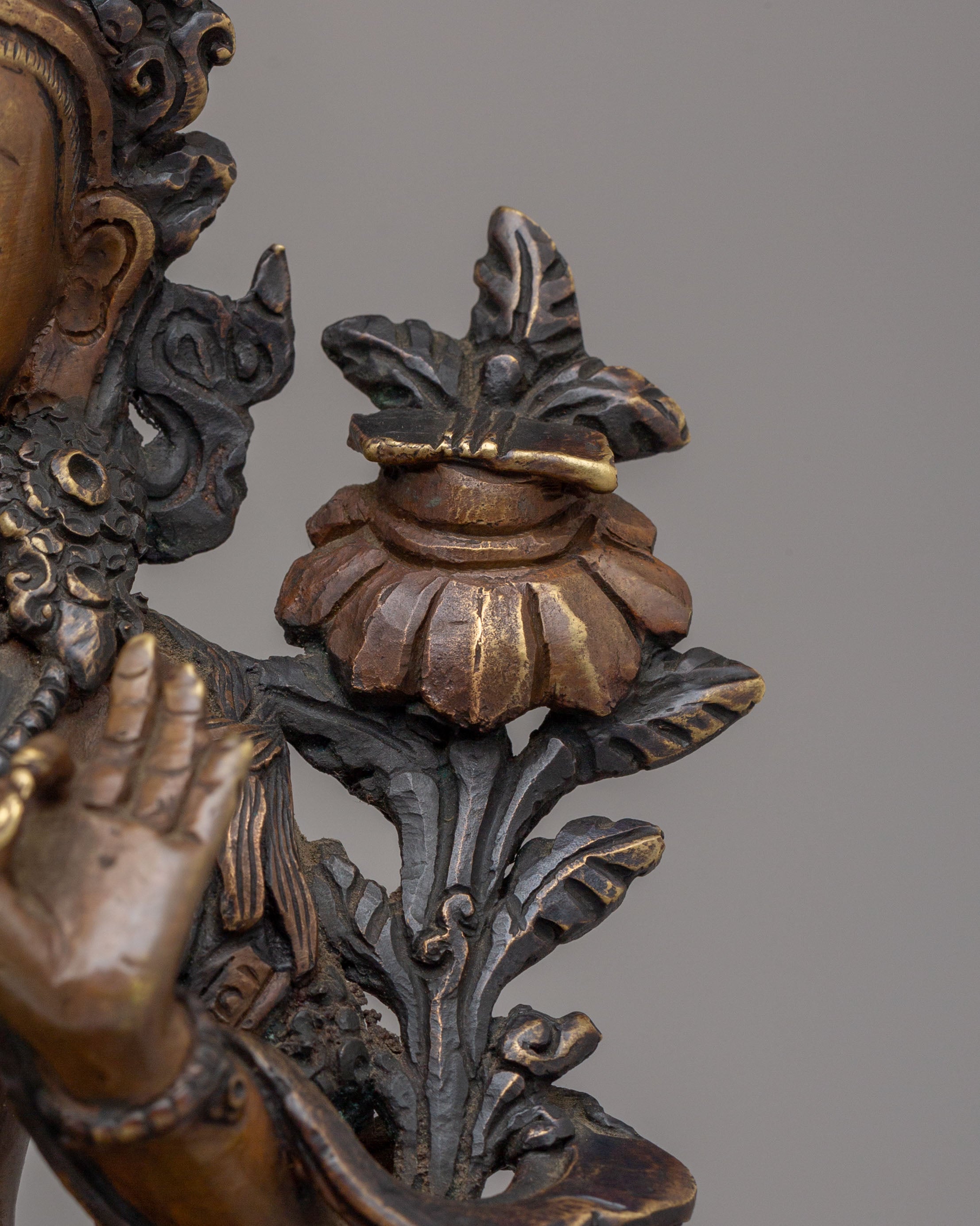 Sacred Manjushri Statue | Handcrafted Tibetan Bodhisattva Sculpture