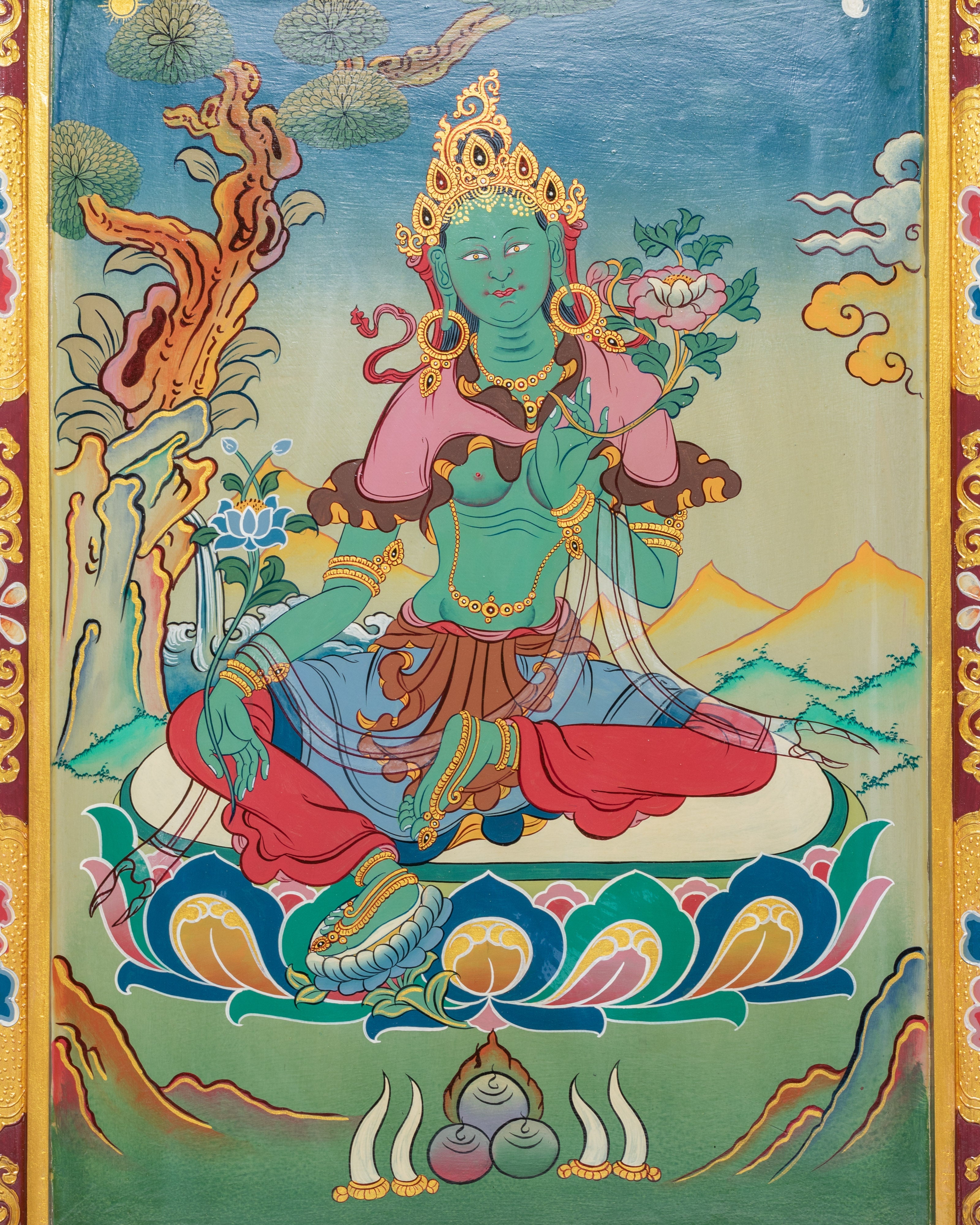 Green Tara Deity Wall Hanging | Mother of All Buddhas