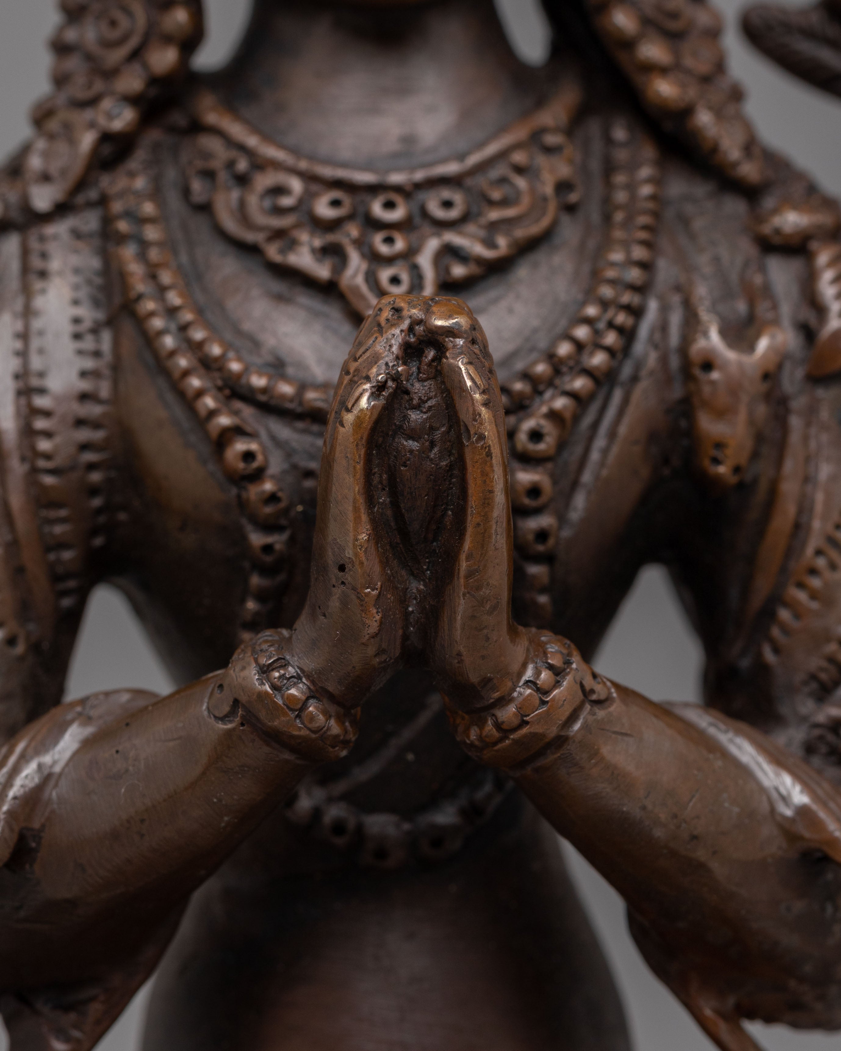 Tibetan Bodhisattva Chenrezig Statue | Handcrafted Tibetan Buddhist Art
