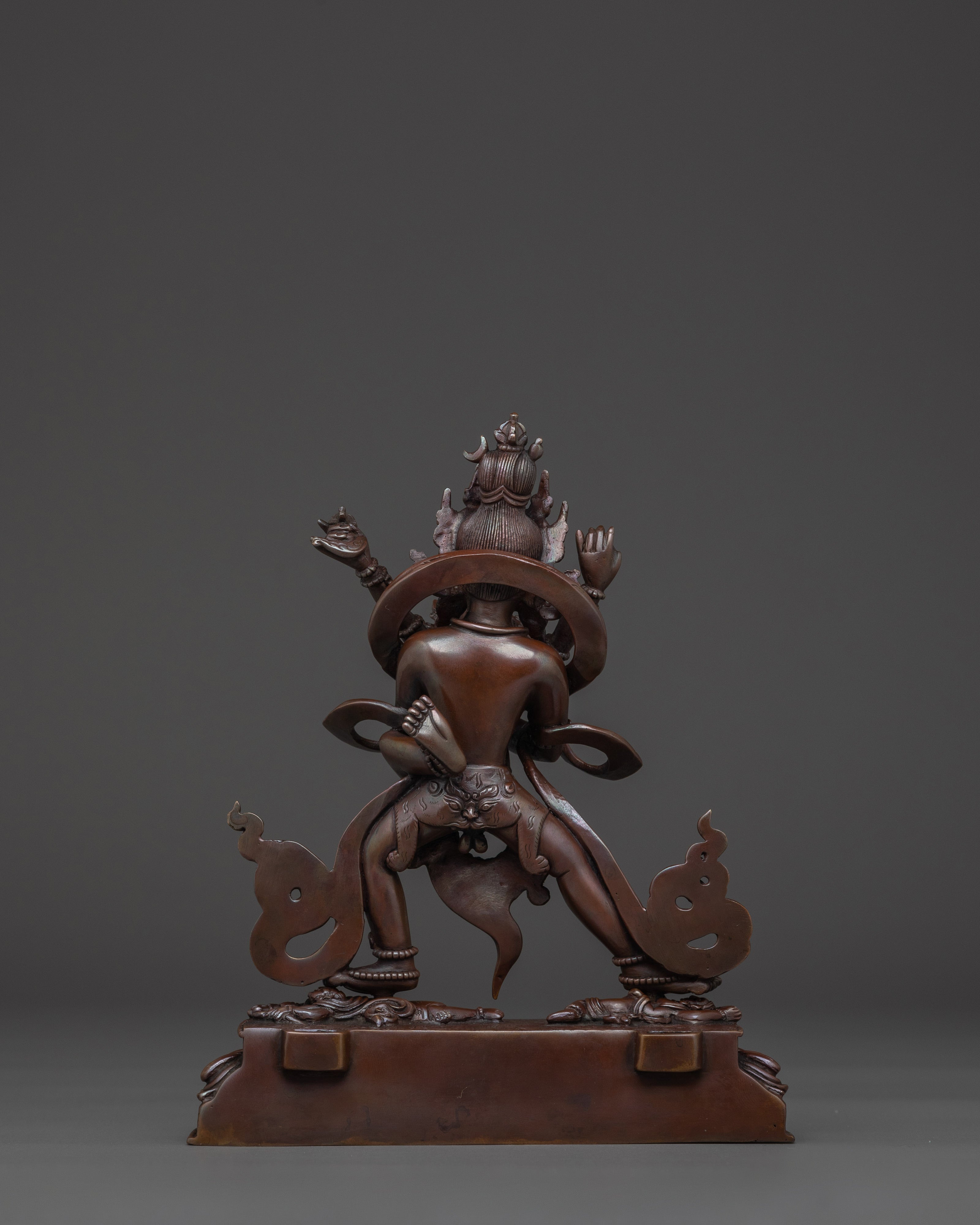 Chakrasamvara Copper Statue | Sculpture for Meditation, Yoga, Altar & Vajrayana Ritual