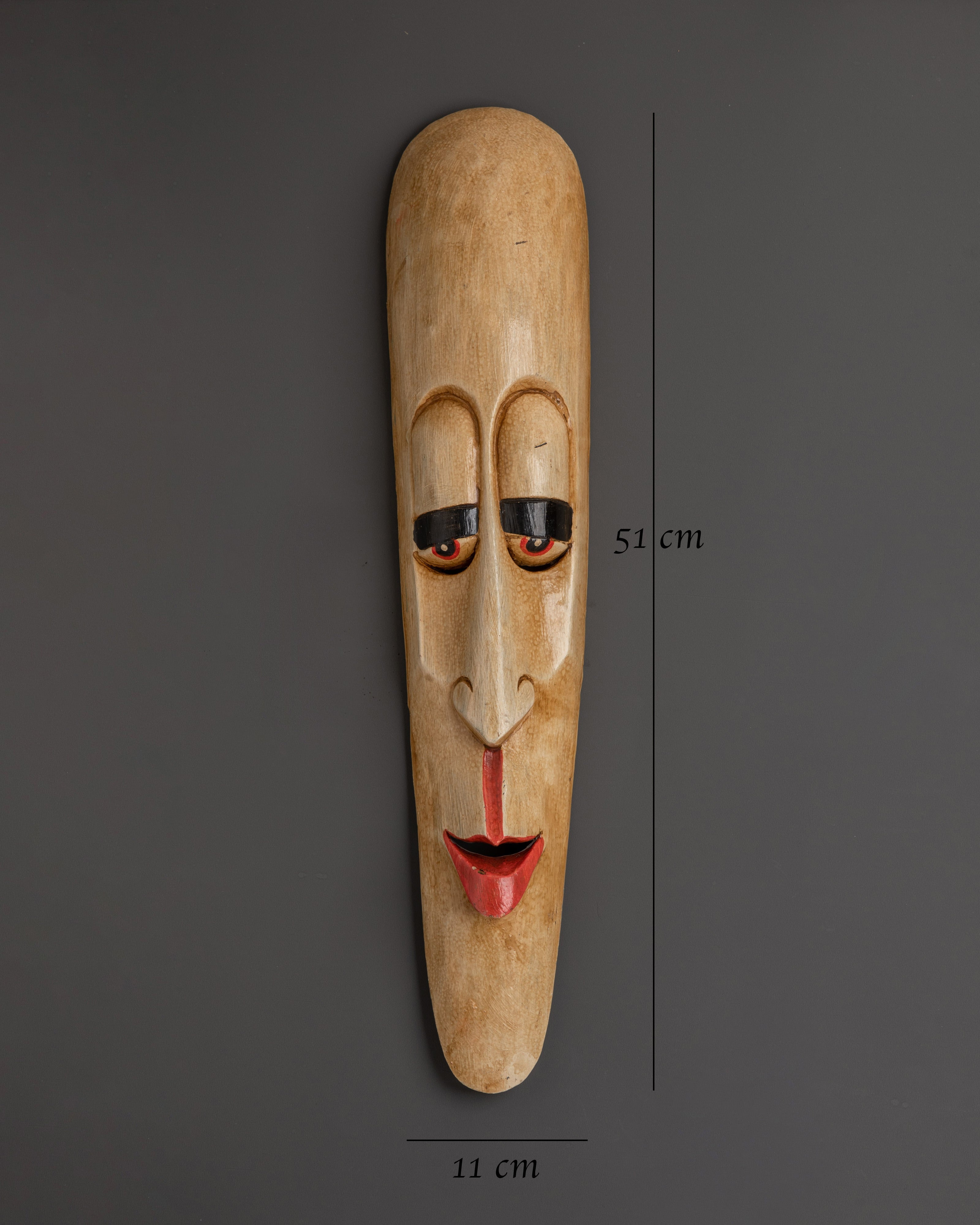 Long Face Wall Hanging | Unique Tribal Decor for Your Home