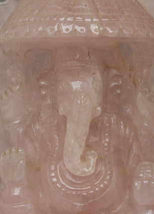 Ganesh Statue in Rose Quartz | Remover of Obstacles, Love & Prosperity Symbol