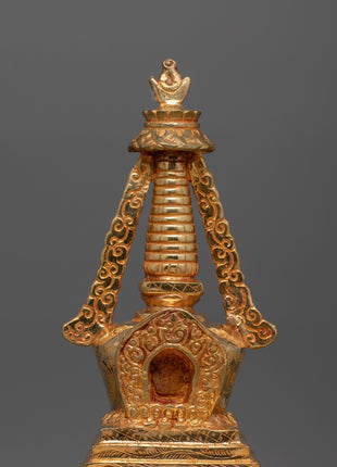 Exquisite Tibetan Stupa Chorten | Spiritual Tibetan Monument