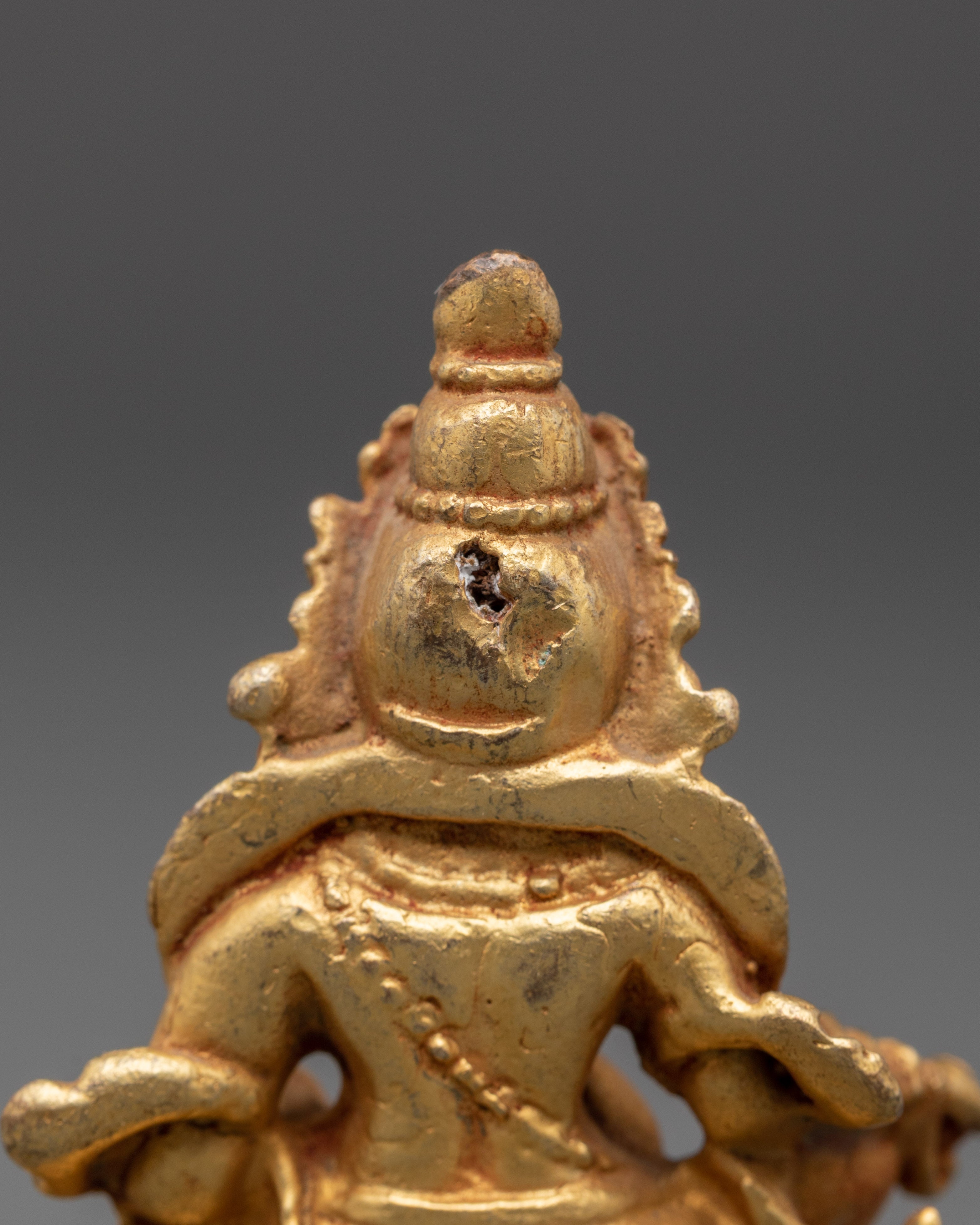 Gold Plated Dzambhala Statue | Tibetan Shrine Decor