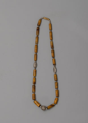 Handmade Necklace with White Metal Accents