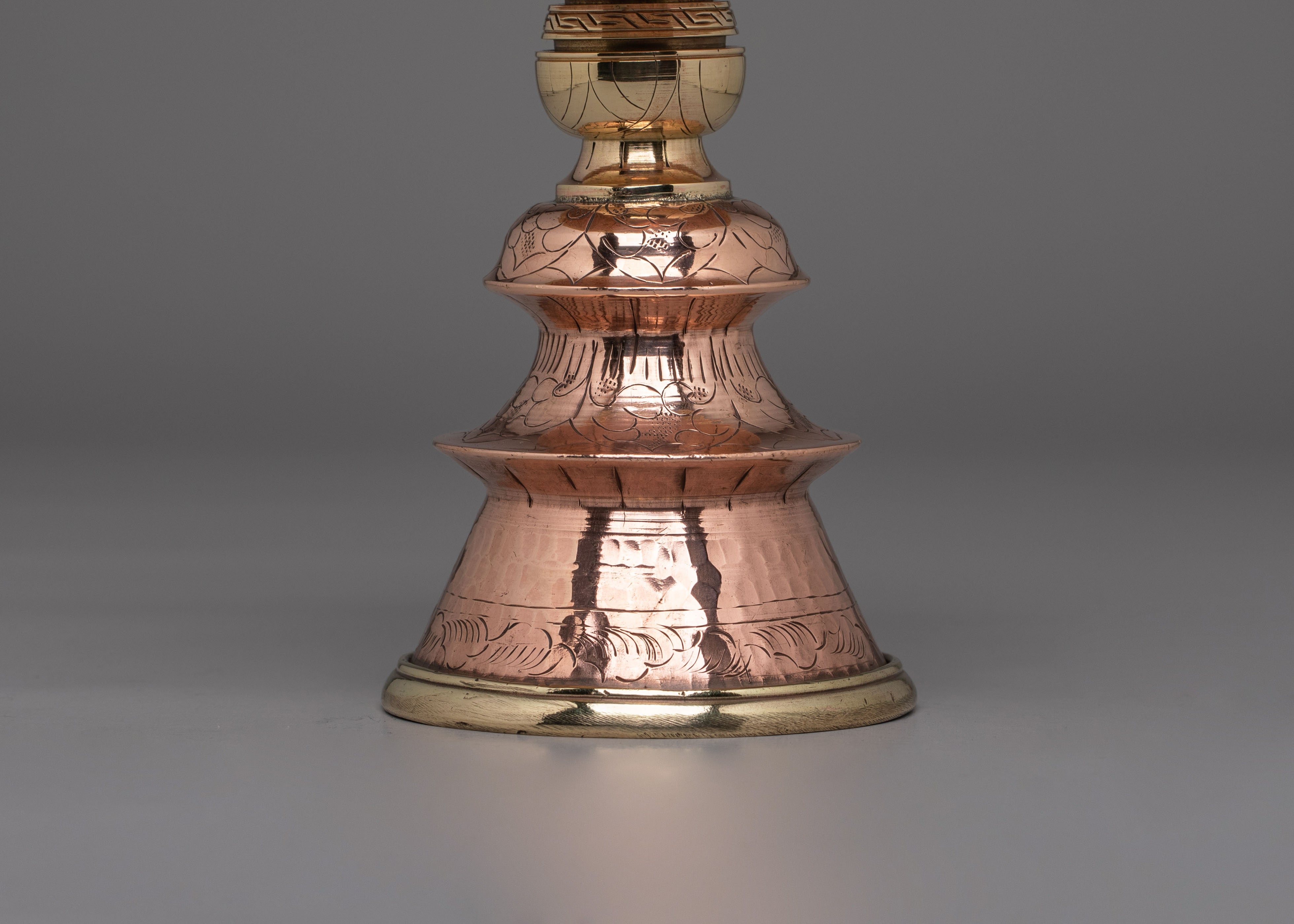 Tibetan Sacred Offerings Butter Lamp | Brass and Copper Ritual Light Offering