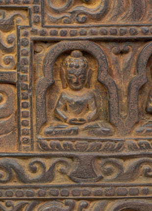 Wooden Sutra Cover | Hand-Carved Tibetan Scripture Holder