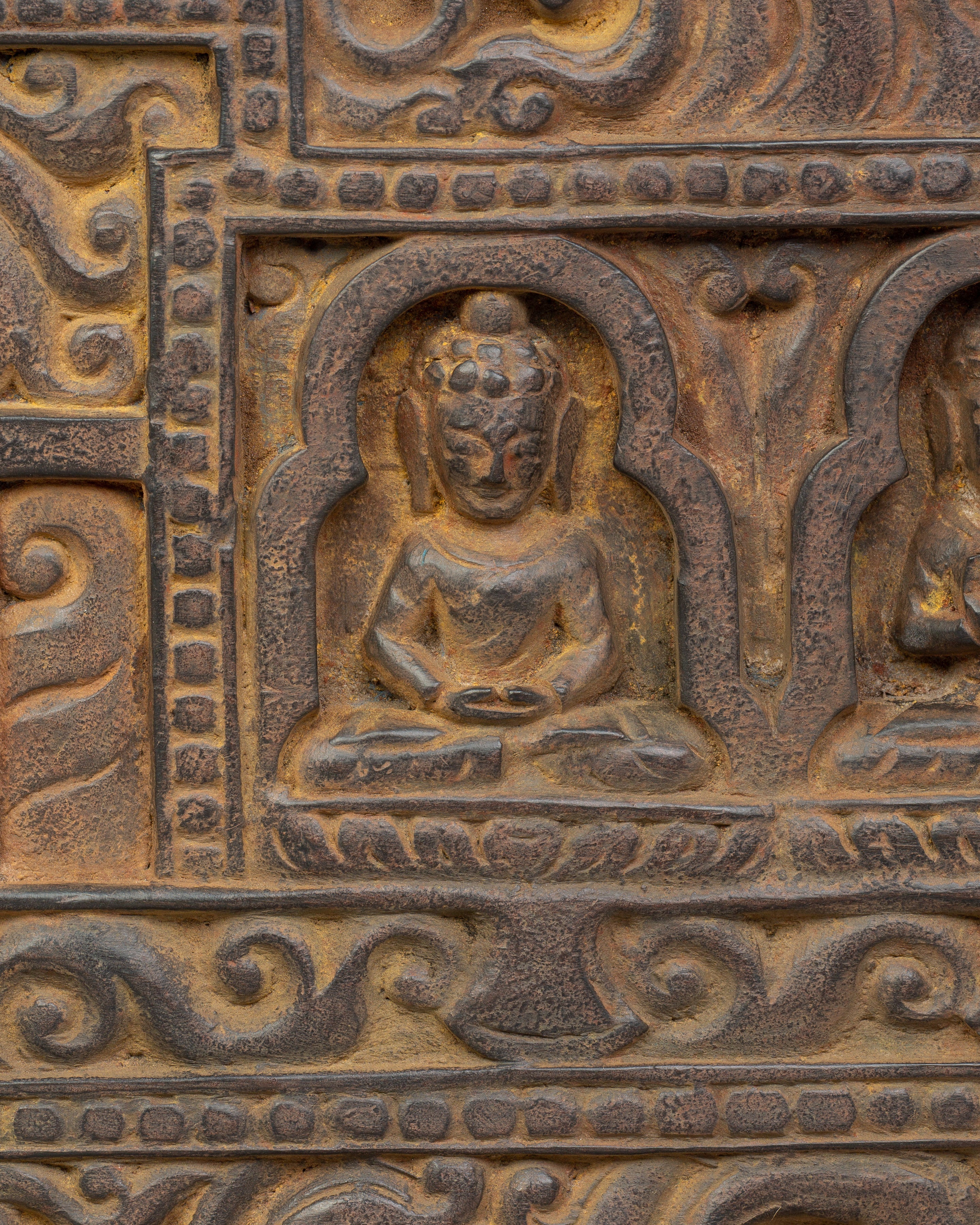 Wooden Sutra Cover | Hand-Carved Tibetan Scripture Holder