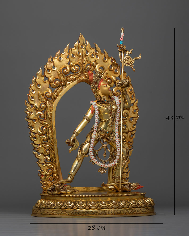 Vajrayogini Gold-Gilded Dakini Statue | A Vision of Divine Feminine Power