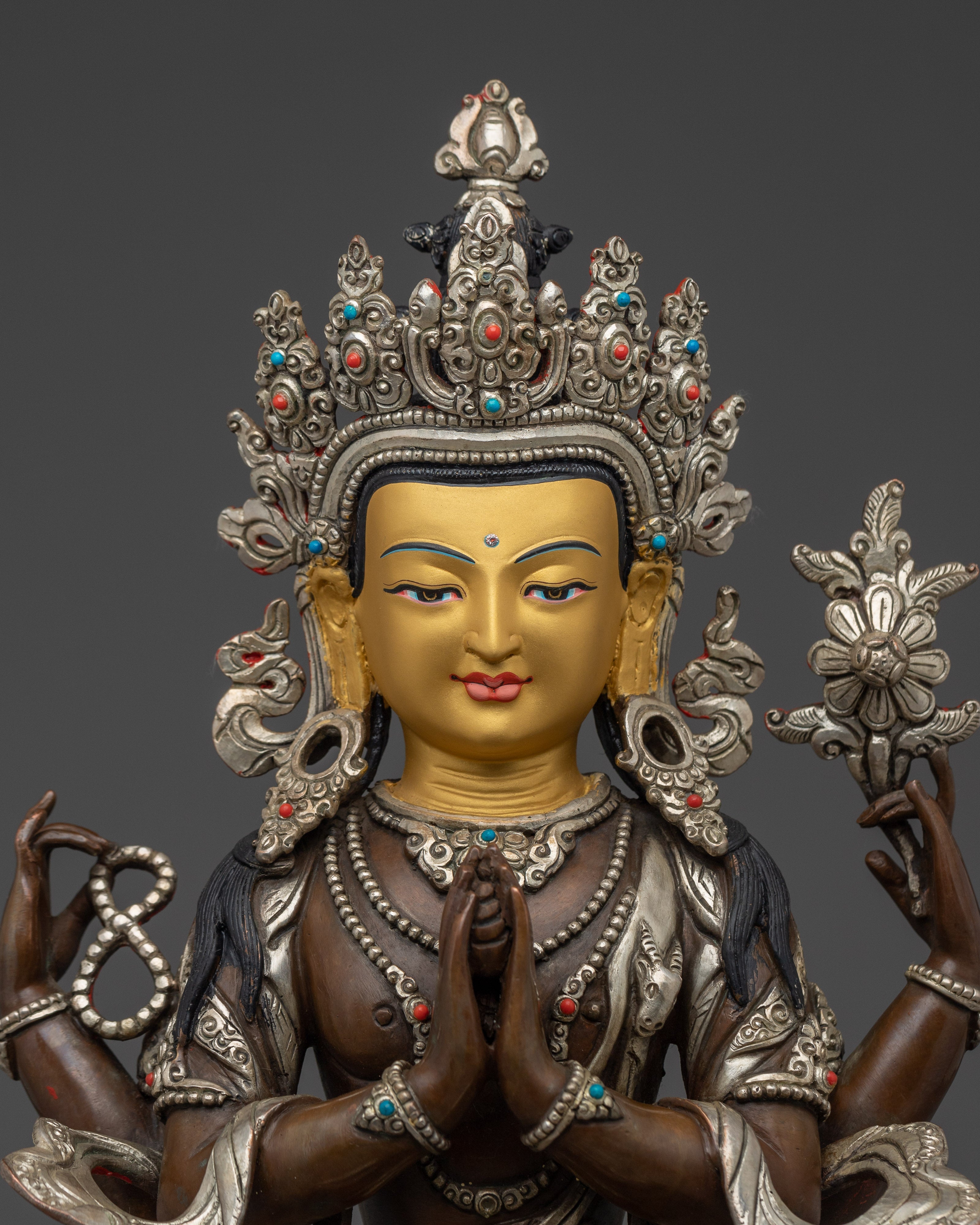 Religious Statue of Chenrezig | Protector and Healer in Tibetan Buddhism