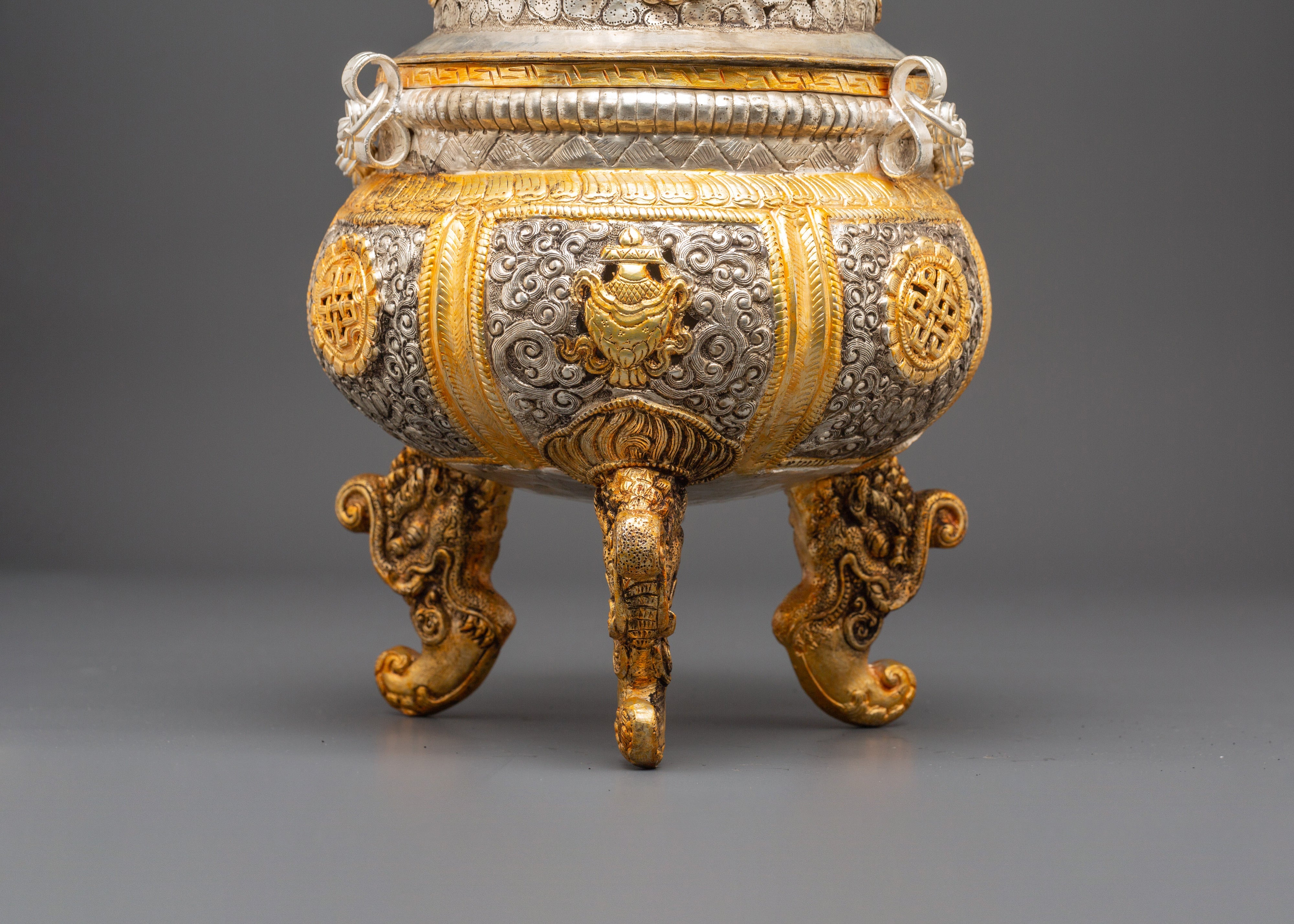 Sacred Golden Incense Burner for Religious Ceremonies | Offerings and Worship