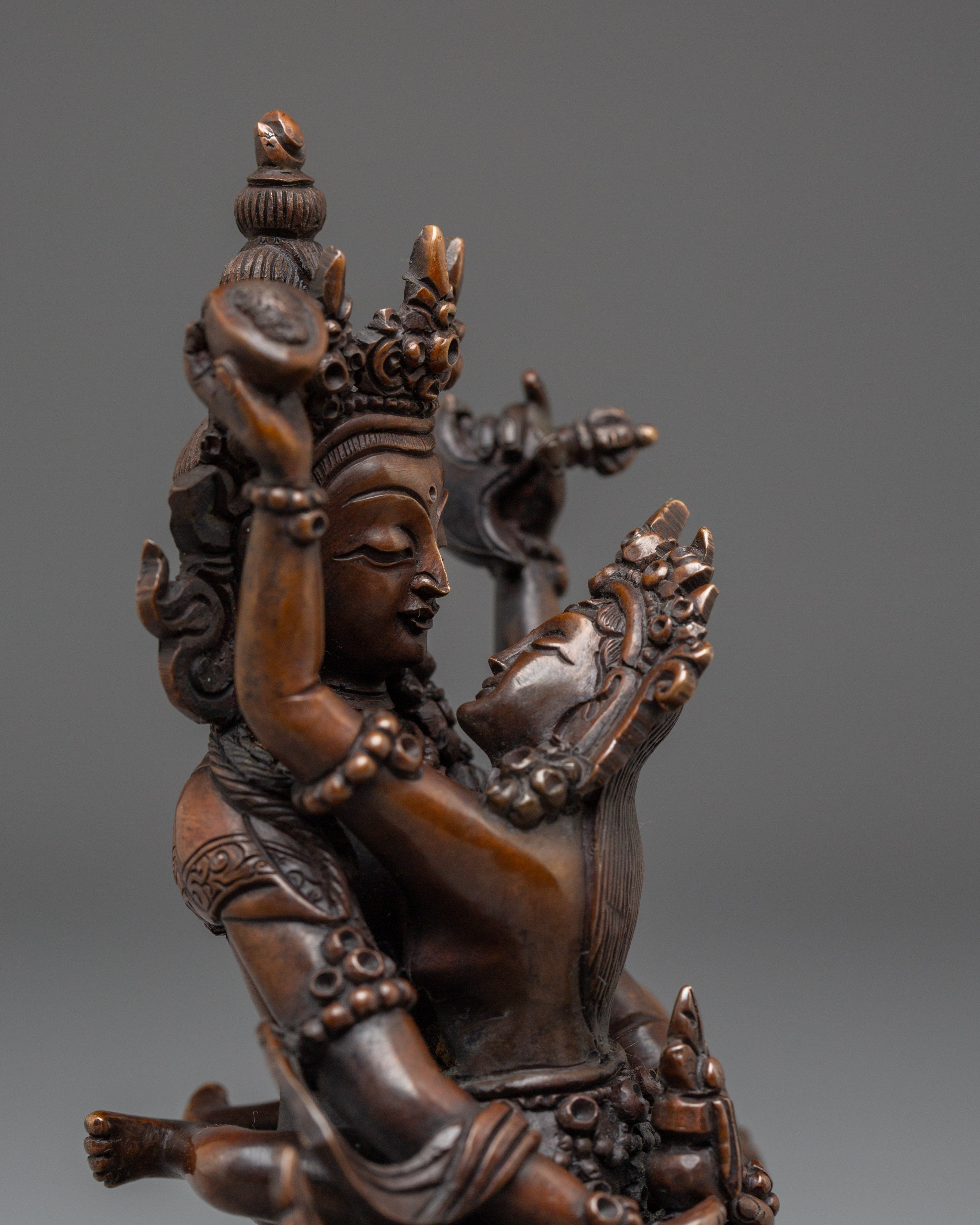 Amitayus With Consort Statue | Buddhist Tantric Deity