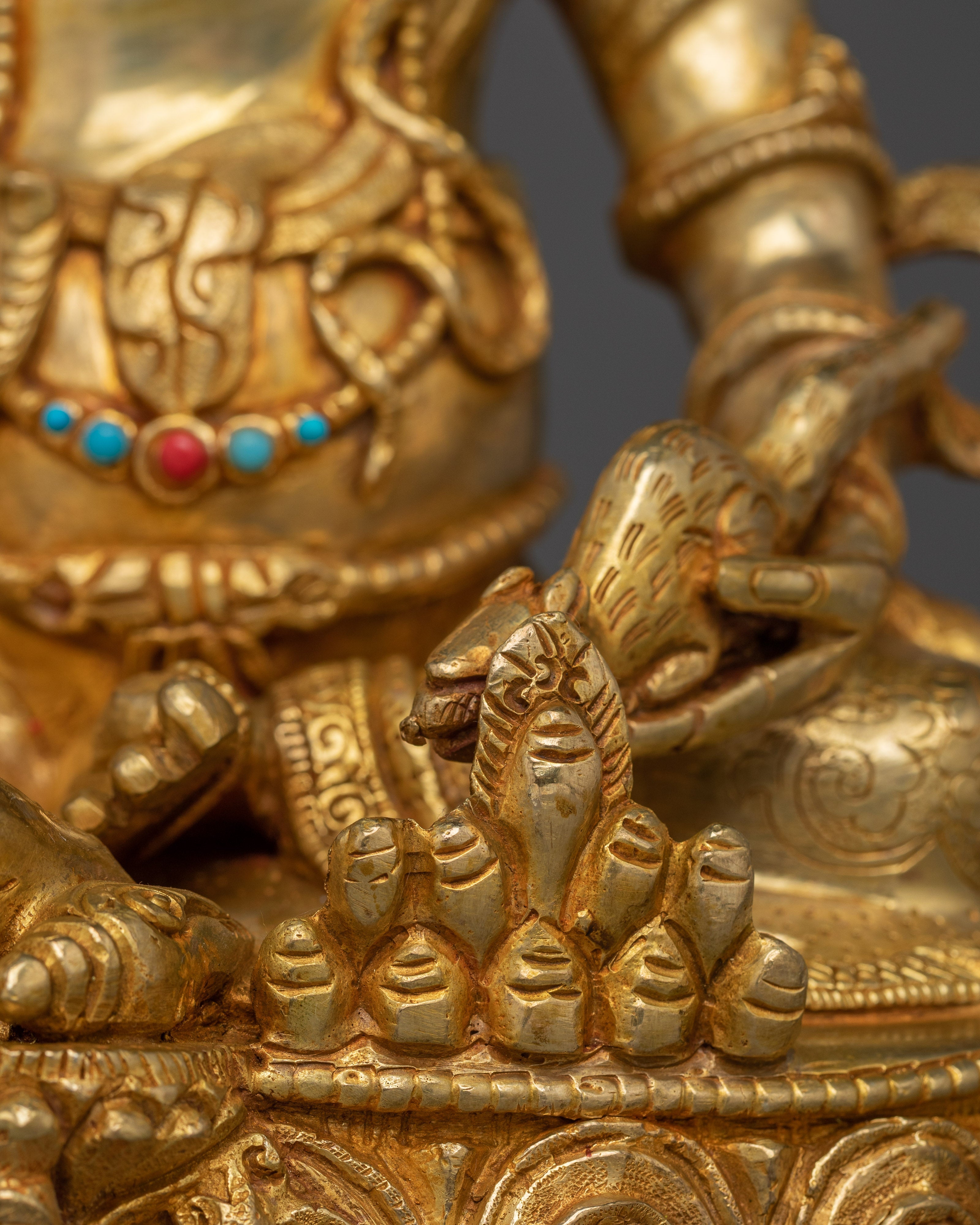 Dzambhala Copper Body Statue | Wealth and Prosperity Buddha