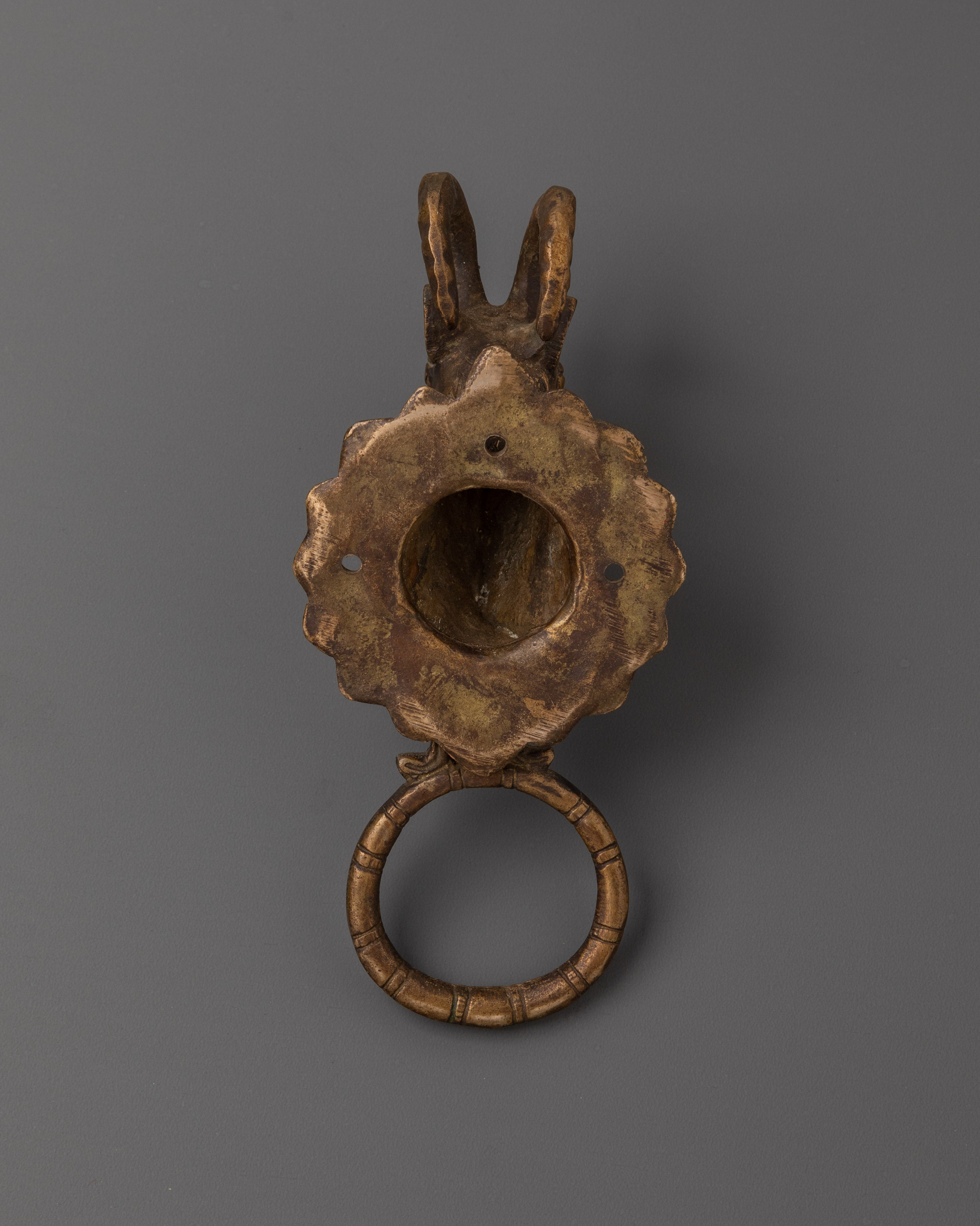 Tibetan Brass Door Knocker | Traditional Himalayan Home Decor