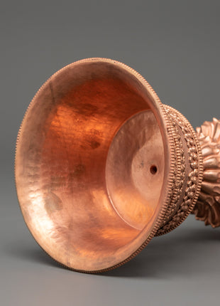 Copper Butter Lamp for Dharma | Sacred Buddhist Offering
