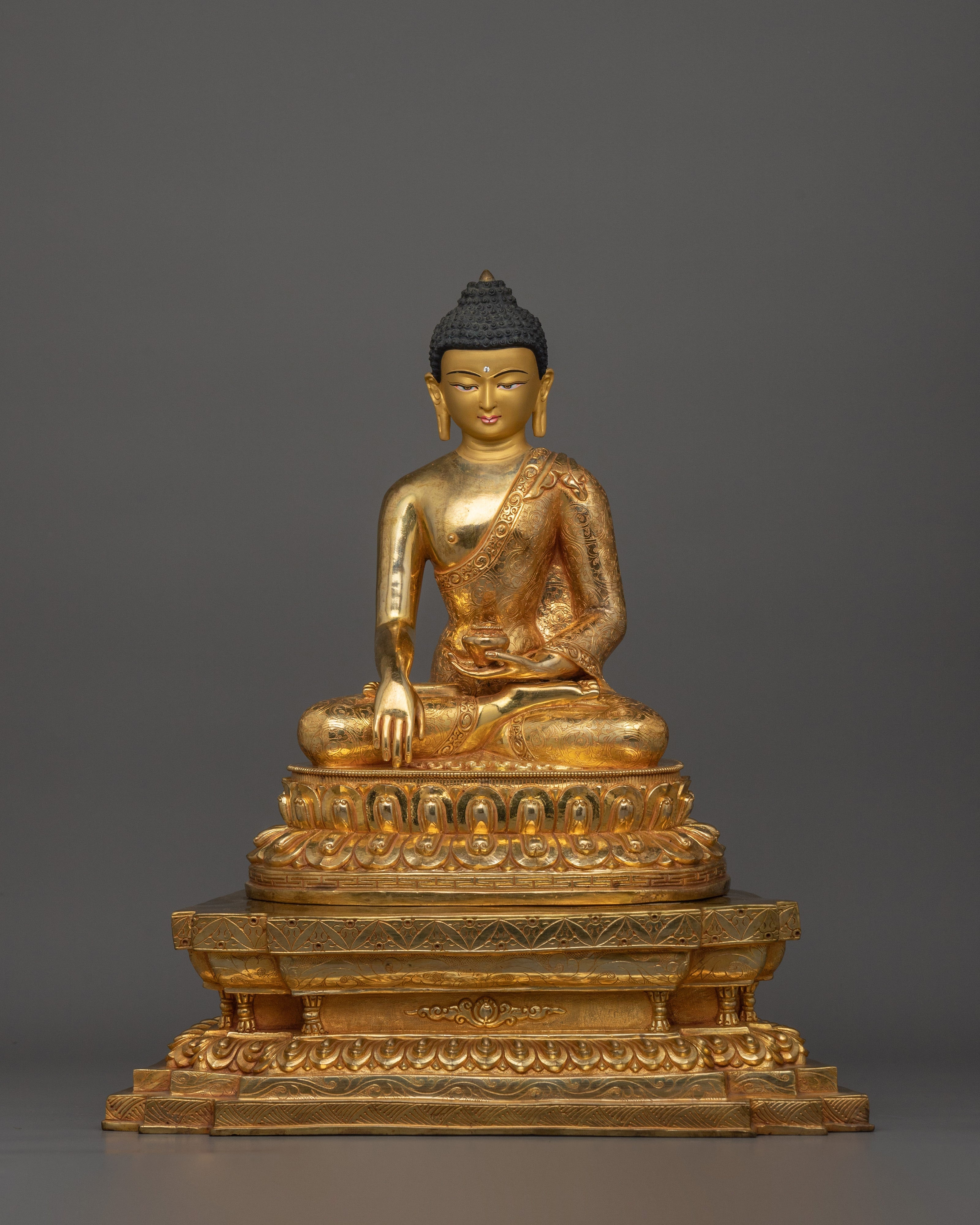 Tibetan Handmade Statue of Shakyamuni Buddha | Light of Asia