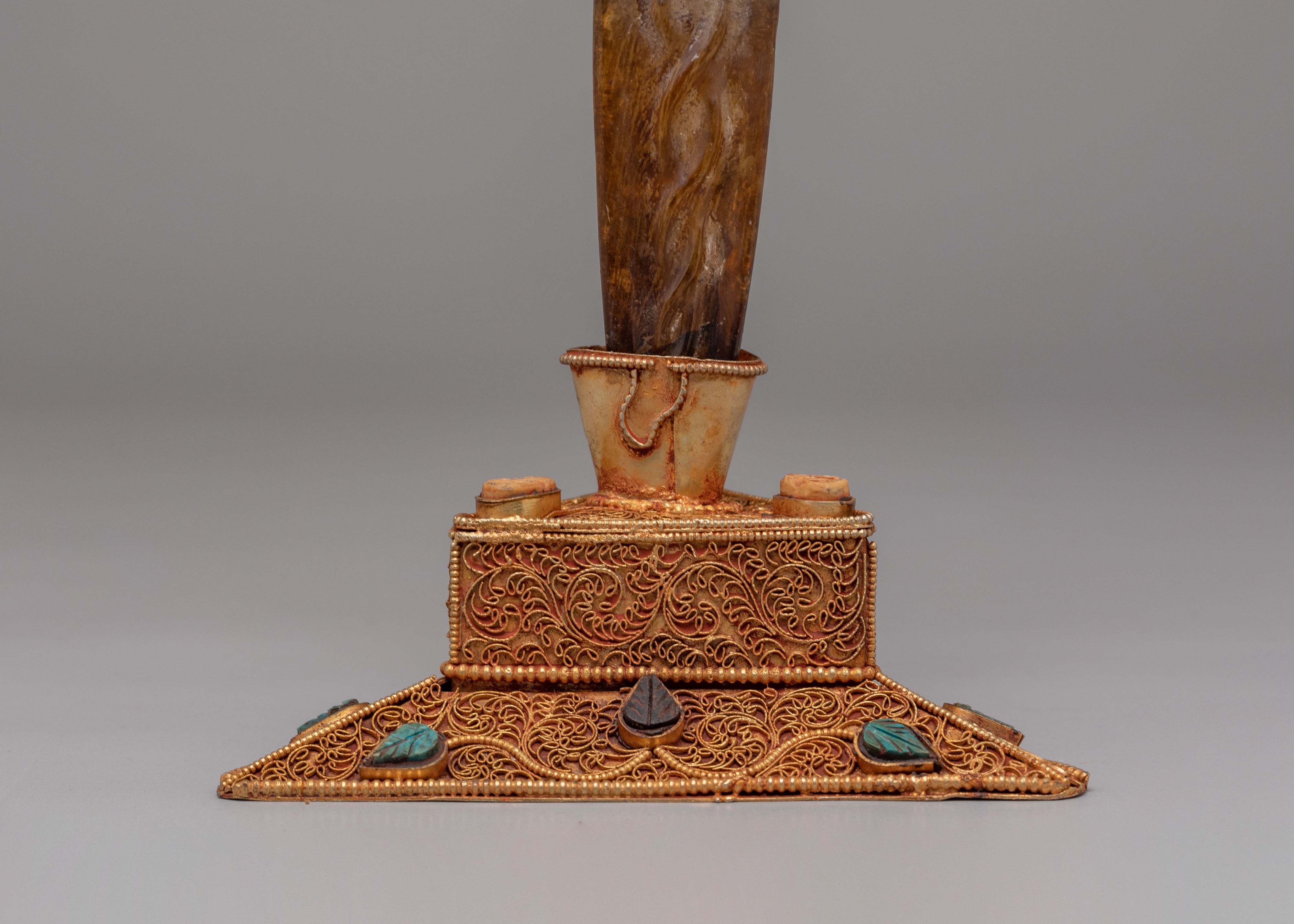 Sacred Buddhist Phurba | Gold-Plated Ritual Dagger