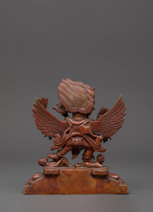 Hayagriva Statue in Oxidized Copper | Fierce Guardian Deity