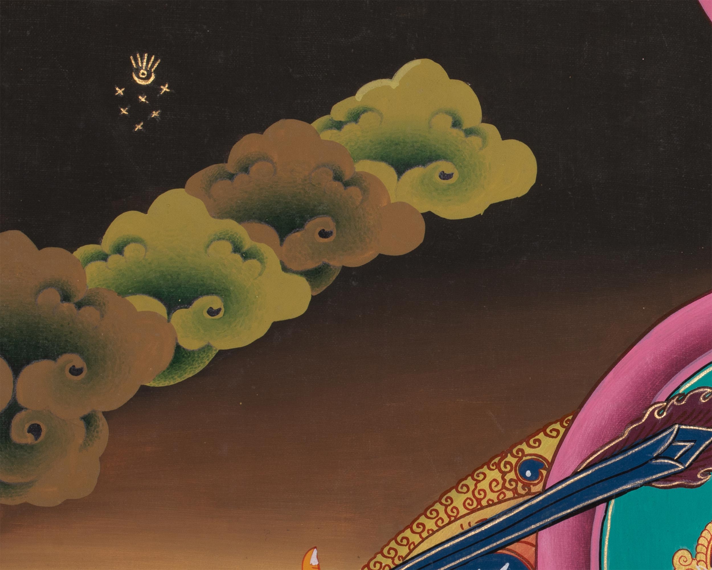 Manjushri, Buddha of Infinite Wisdom | Traditional Tibetan Thangka Art