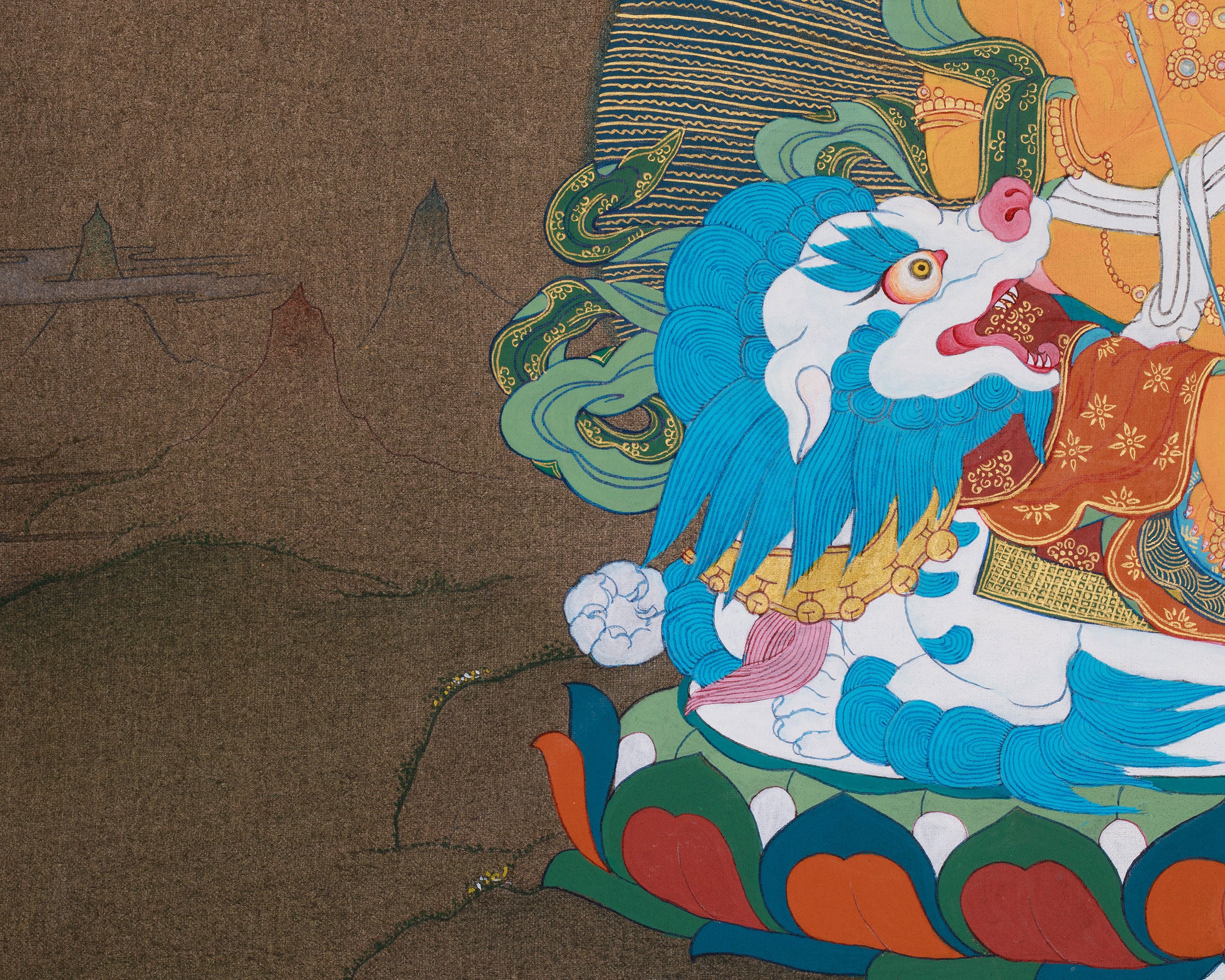 Namtoshe Buddha Thangka | Featuring Dzambhala and Vasundhara