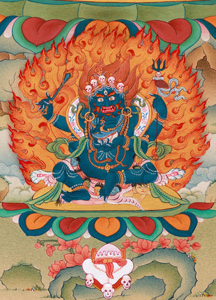 Chakrasamvara and Vajravarahi Yab Yum Thangka | Dakinis, Akshobhya, Sakya Mahakala Spiritual Artwork