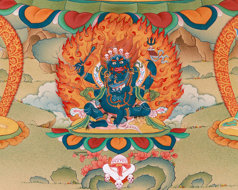 Chakrasamvara and Vajravarahi Yab Yum Thangka | Dakinis, Akshobhya, Sakya Mahakala Spiritual Artwork