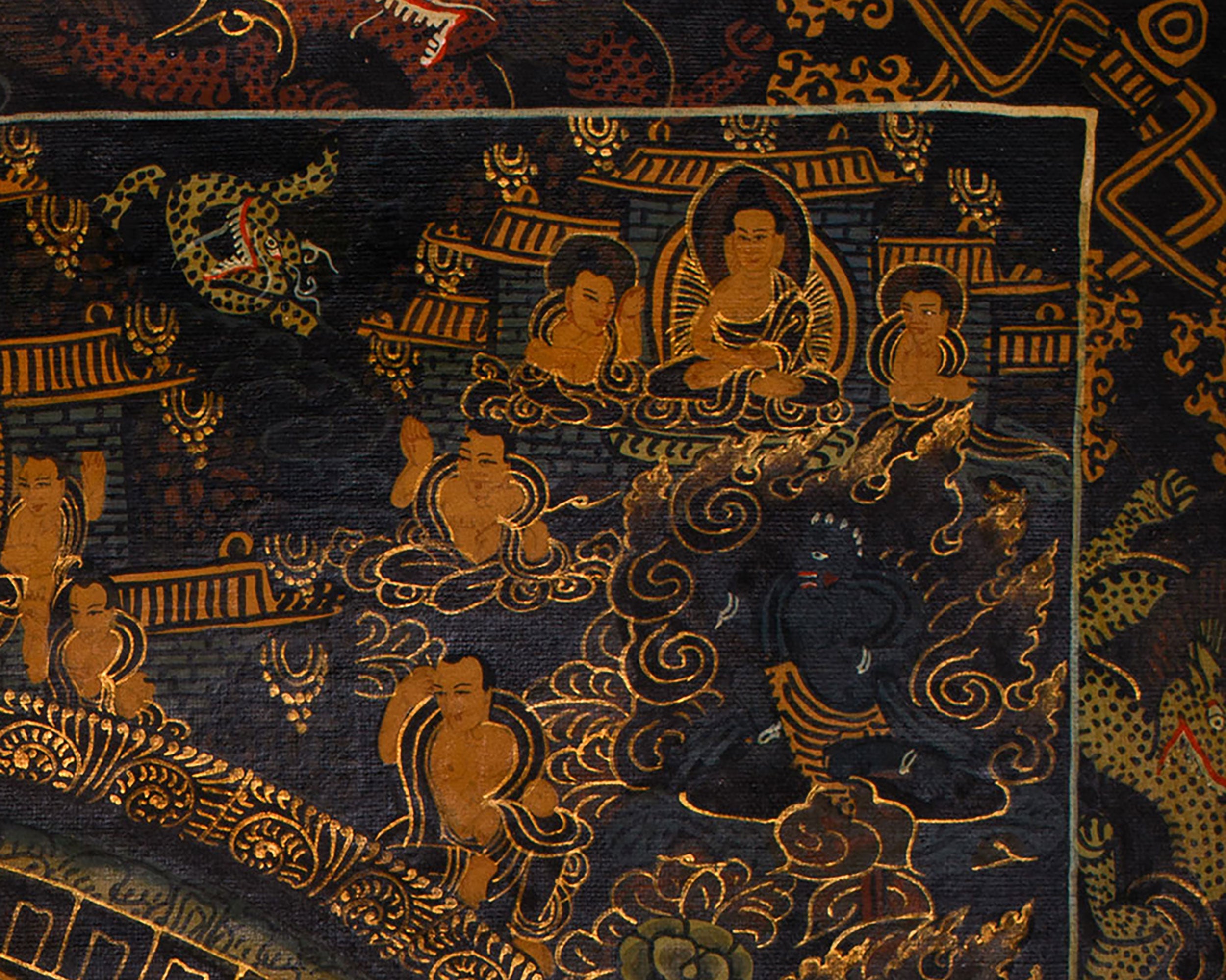 Manjushree Mandala Thangka Painting | Bodhisattva of Wisdom & Compassion