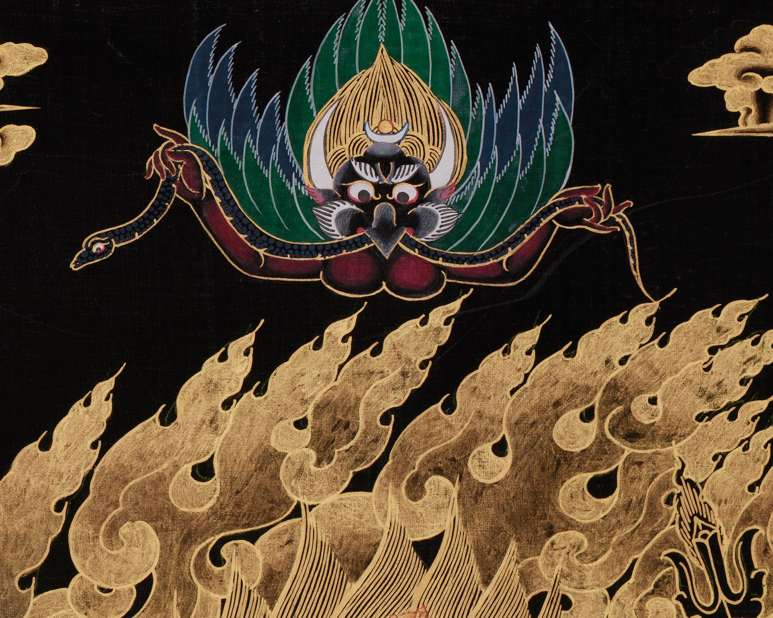 Protector Six-Armed Mahakala Thangka | Fierce Guardian Deity Art