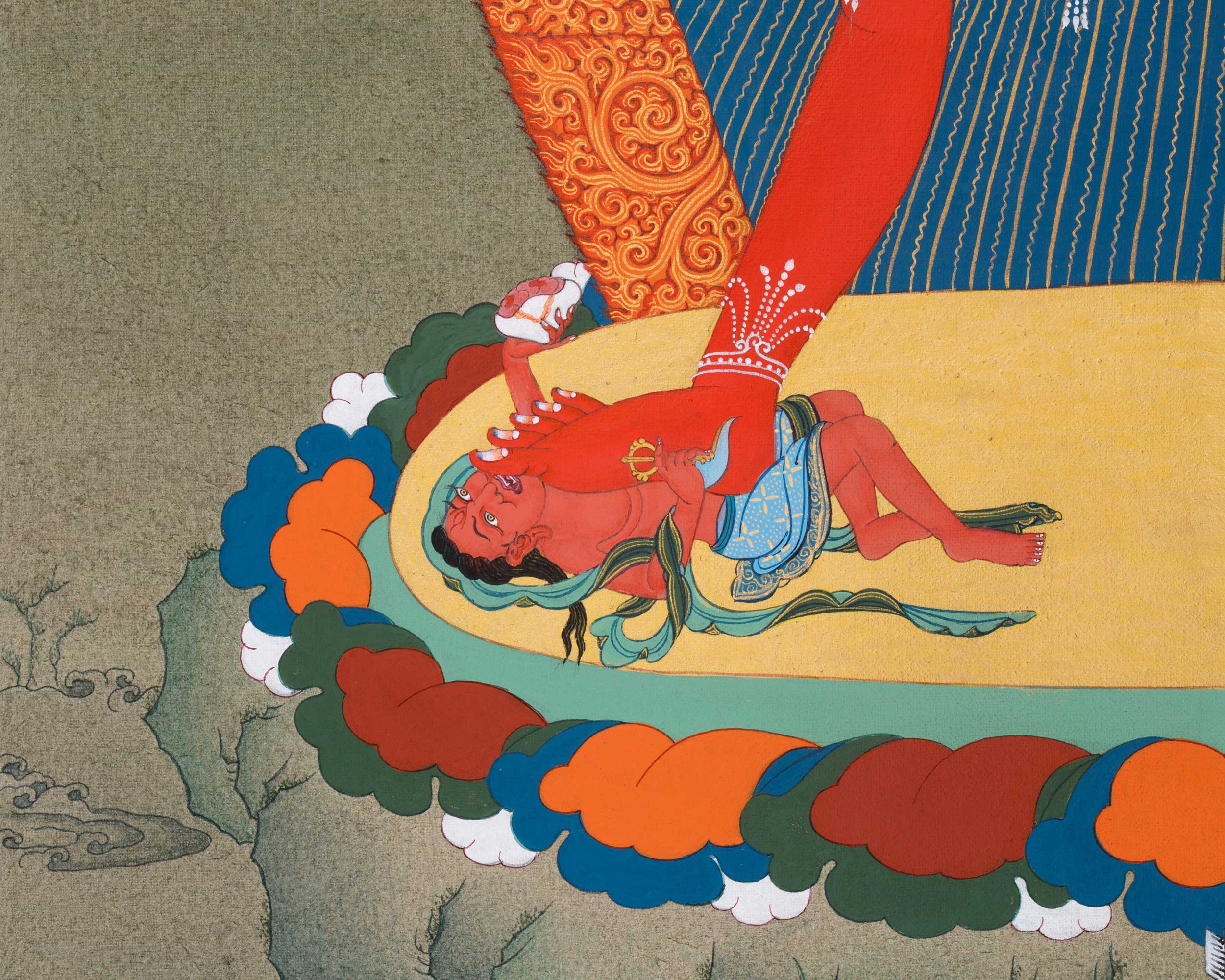 Fierce Vajrayogini Dakini Thangka | Tibetan Tantric Deity Painting