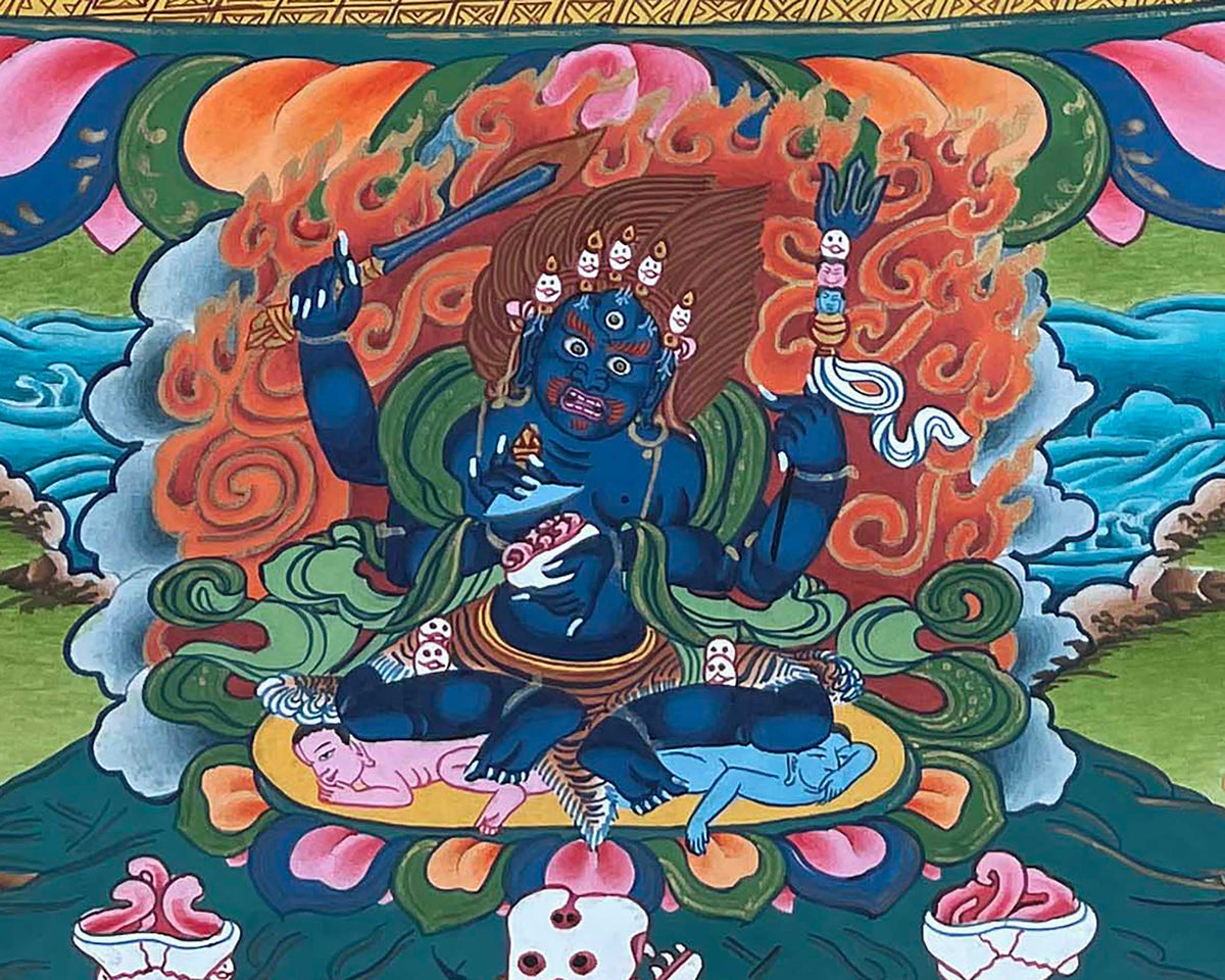 Original Hand Painted Vajrayogini Thangka Painting | Buddhist Art for Wall Decoration