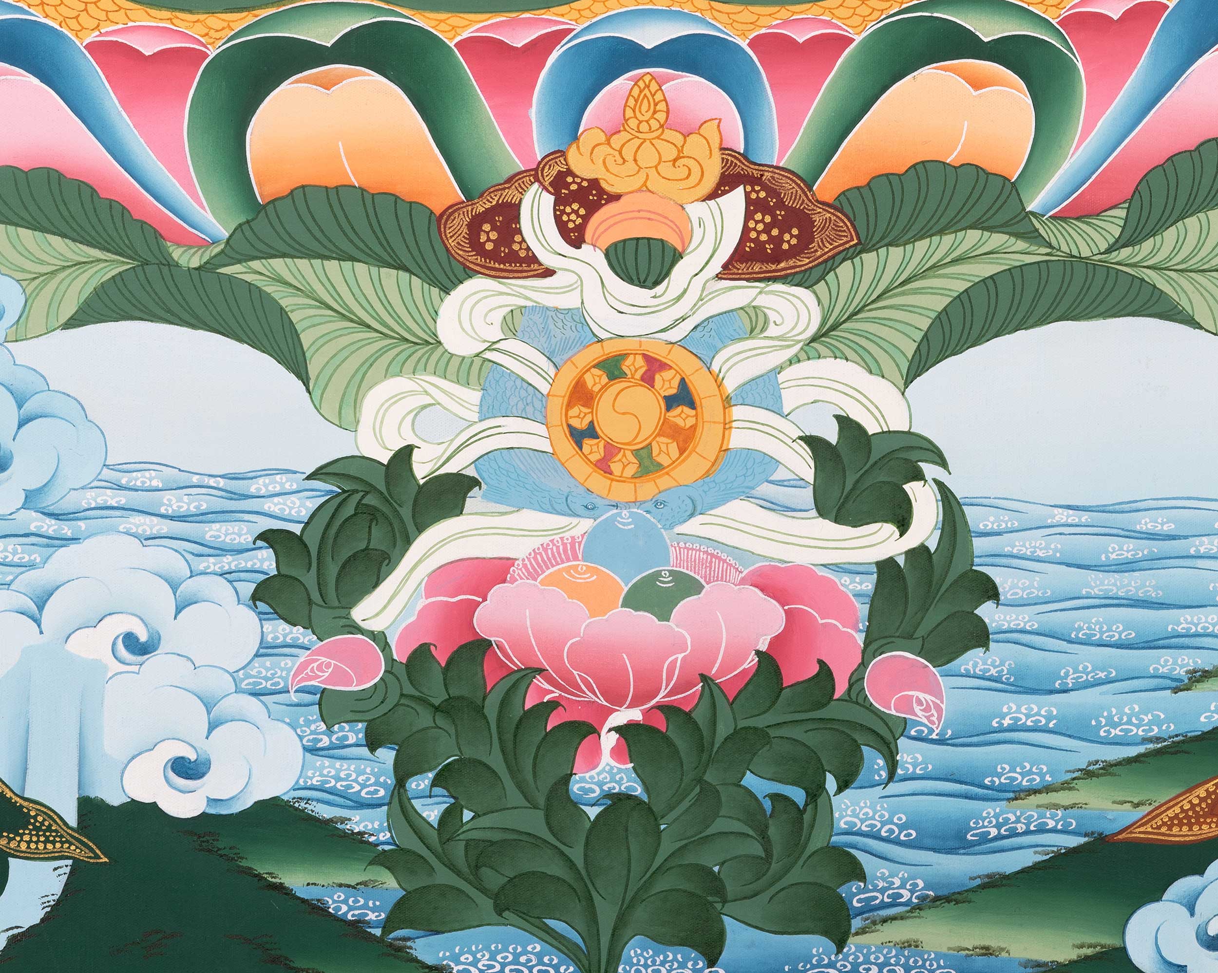 Avalokitesvara Chenresig Thangka | Religious Buddhist Art | Buddhist Gifts