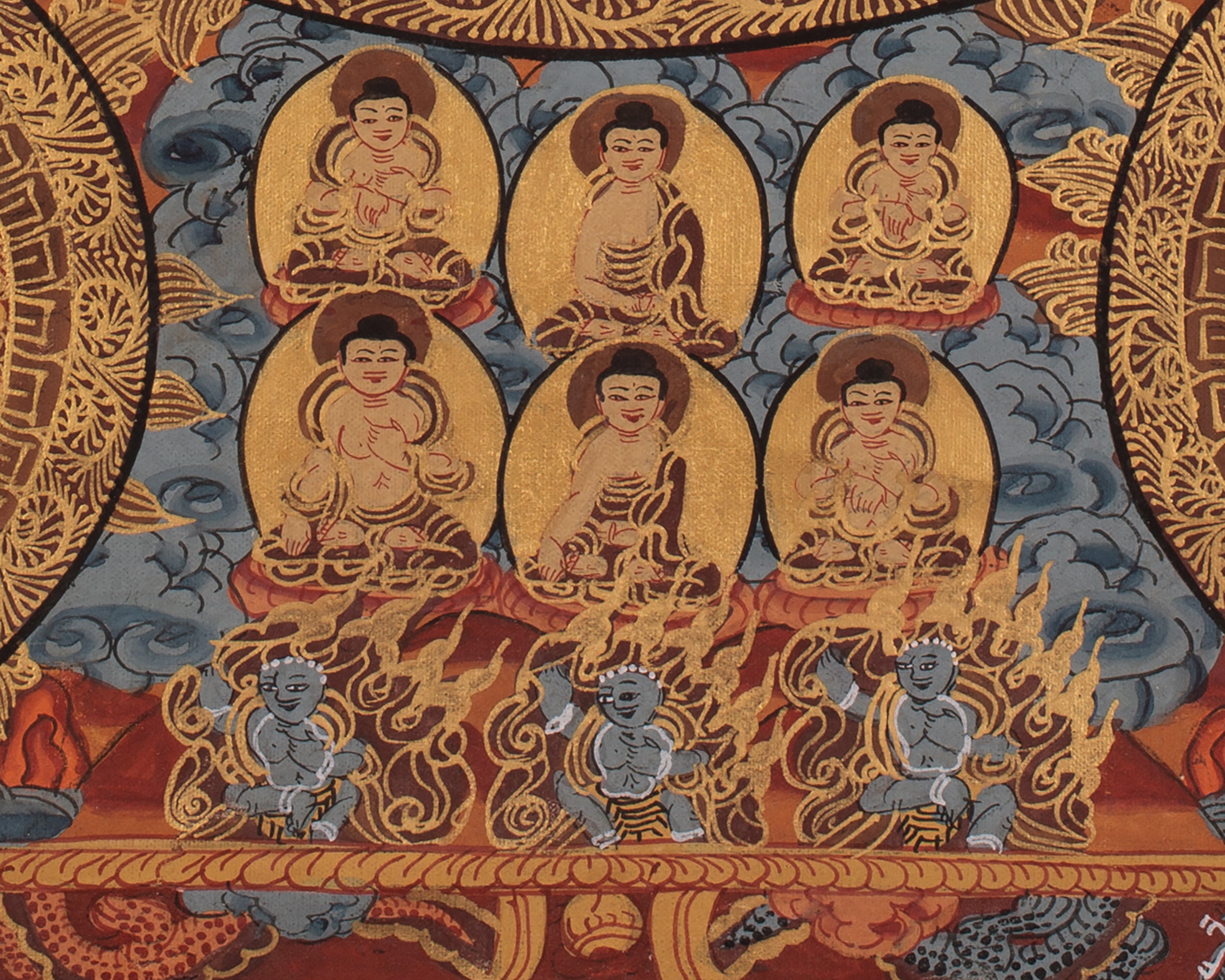 Tibetan Pancha Buddha Mandala | Representing Enlightened Wisdom