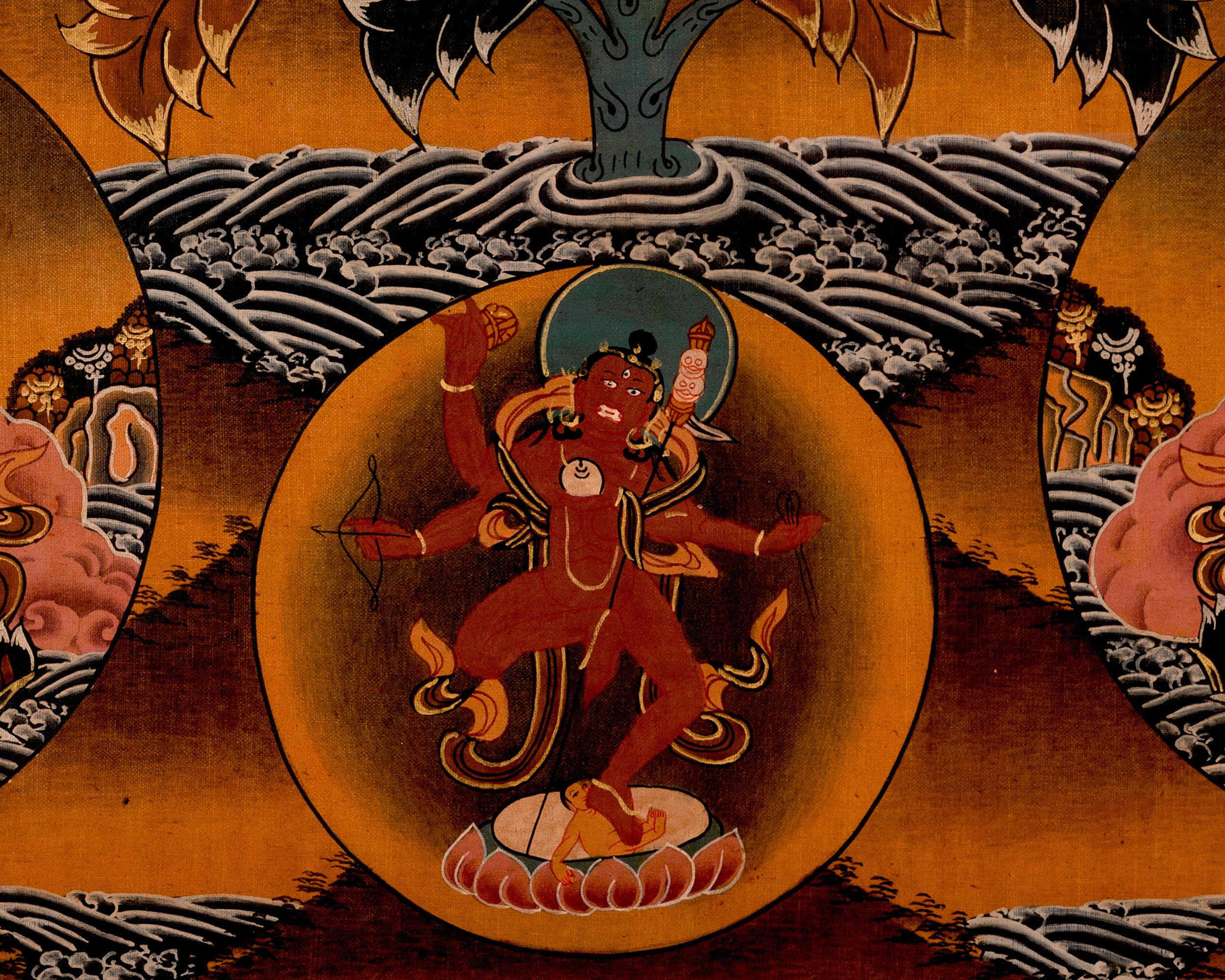 Oil Varnished Shakyamuni Buddha Thangka | Sacred Thangka of the Enlightened One