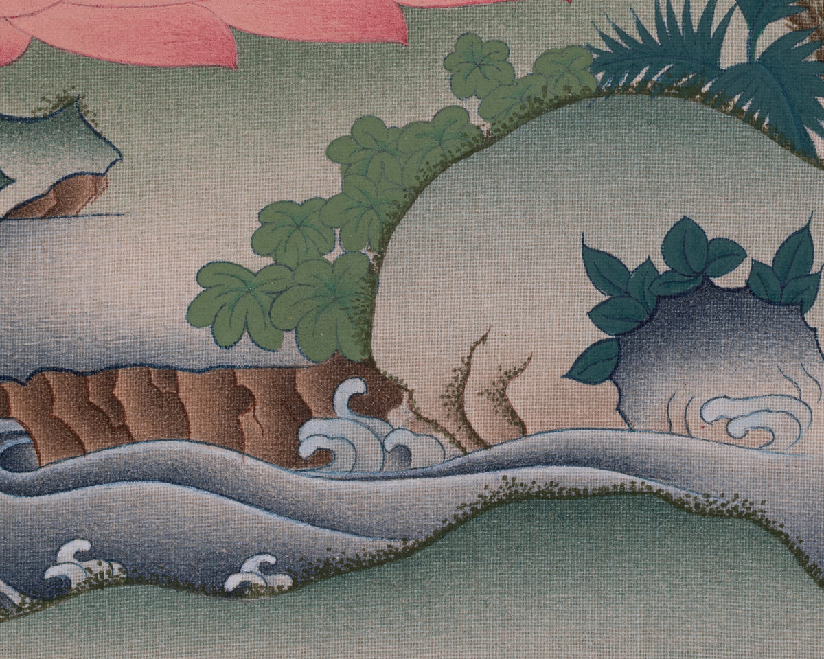 Medicine Buddha Healing Deity Thangka | Bhaishajyaguru Artwork