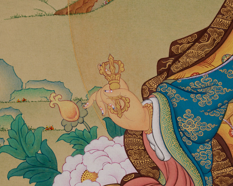 Precious Master, Guru Padmasambhava Thangka | Born from a Lotus