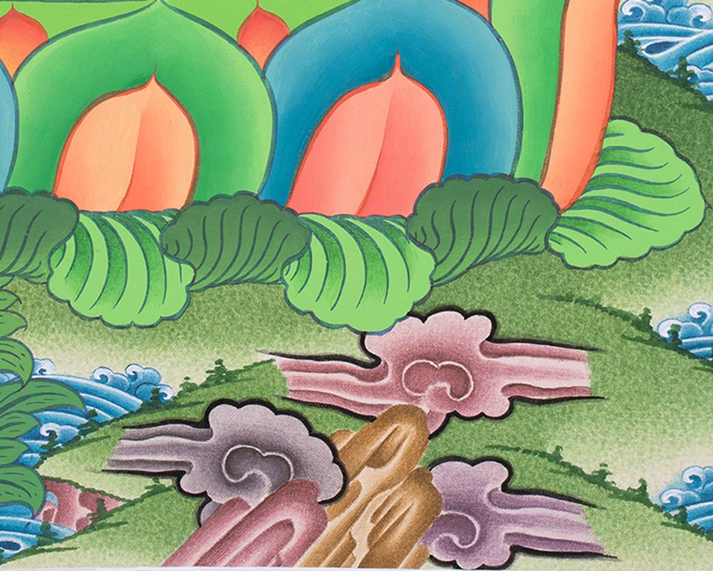 Traditional Chenresig Thangka | The Bodhisattva Of Compassion | Religious Wall Decors