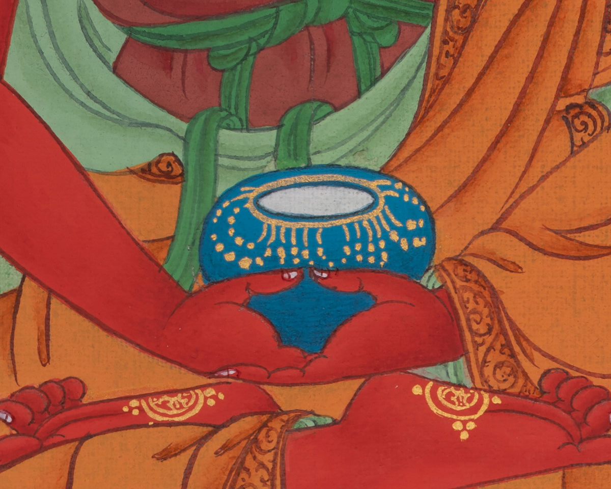 Amitabha Buddha Himalayan Thangka | Infinite Light Artwork | Tibetan Artwork
