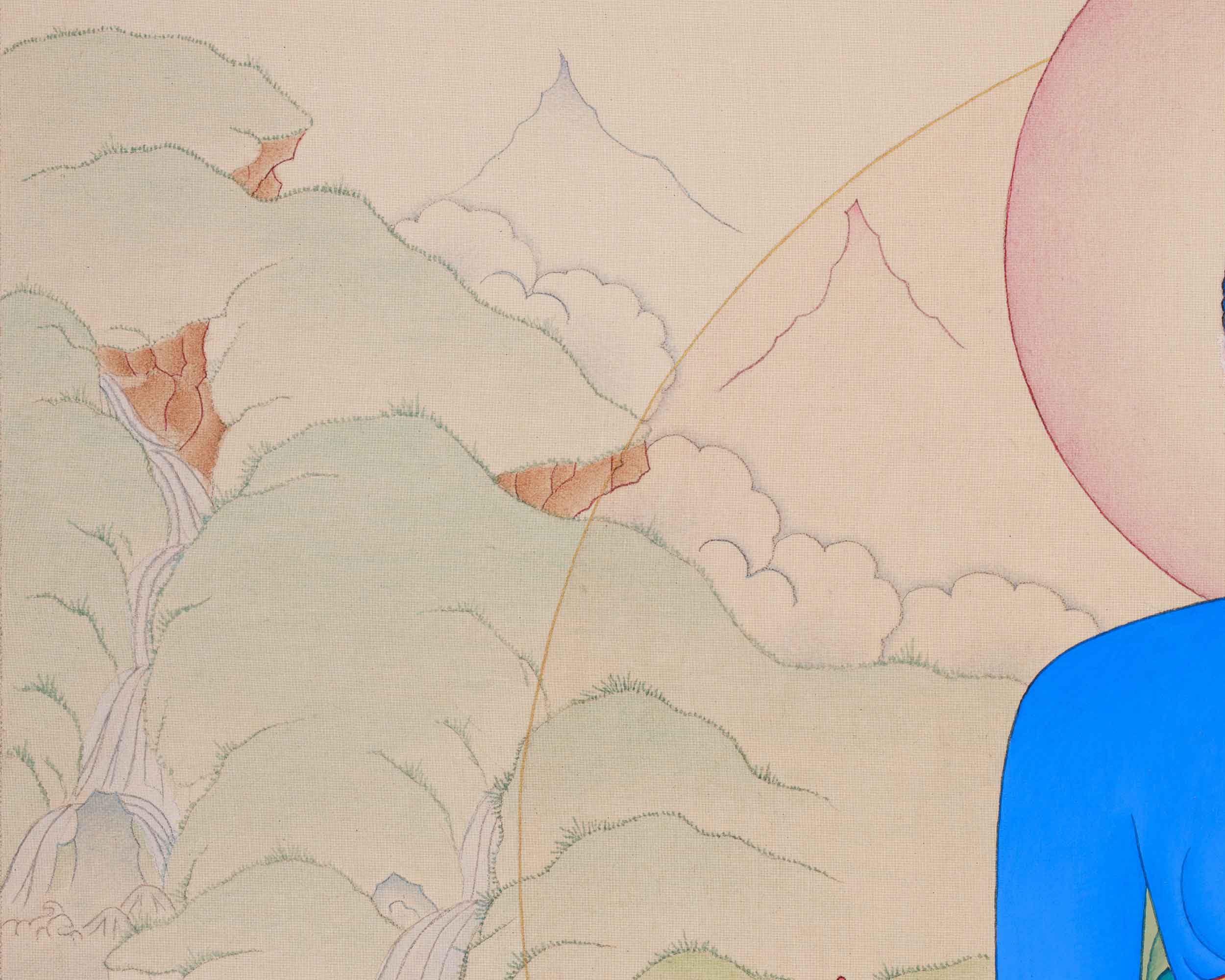 Himalayan Medicine Buddha Thangka | Bhaisajyaguru Artwork