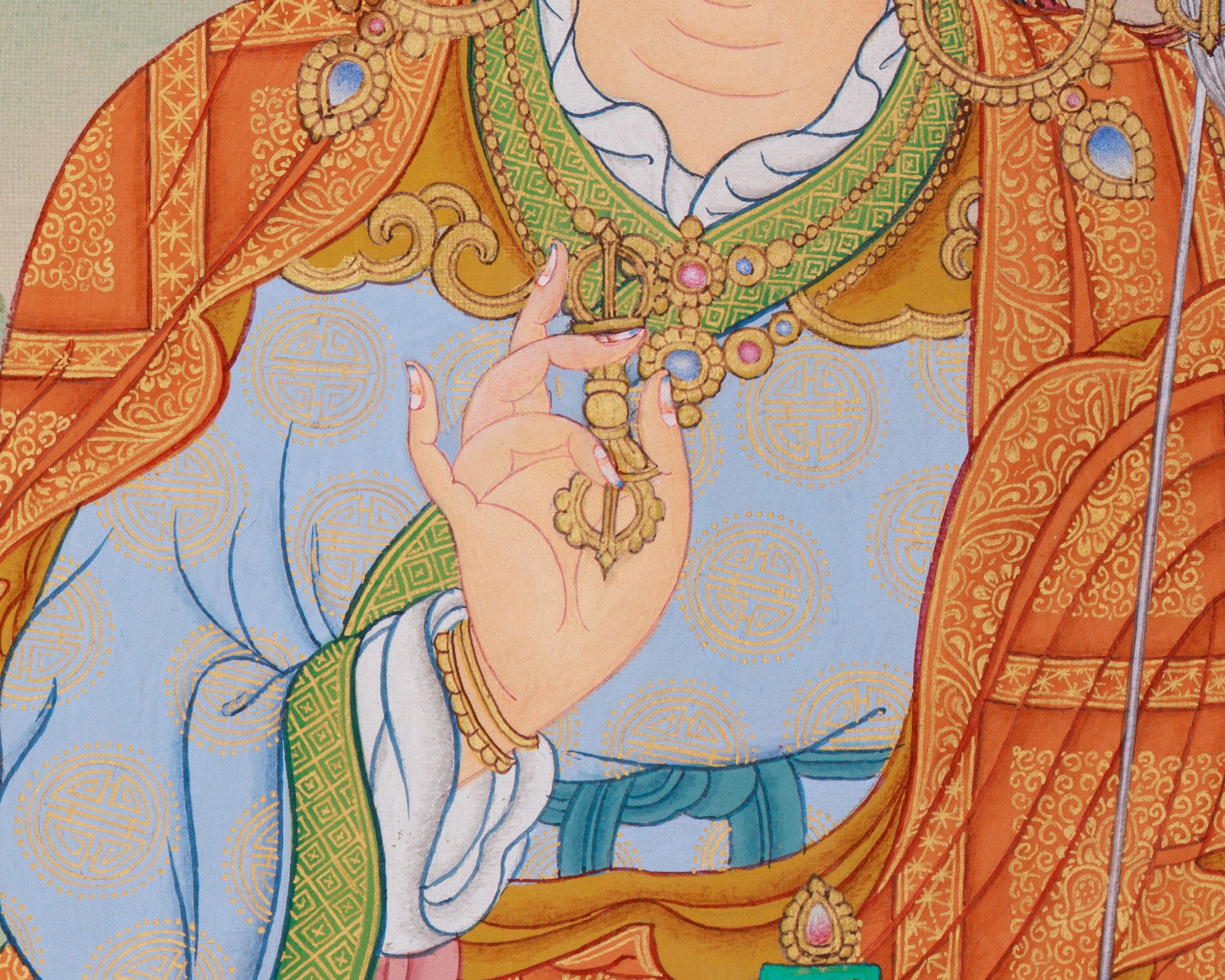 Lotus Born Guru Rinpoche Thangka | A Symbol of Wisdom and Protection