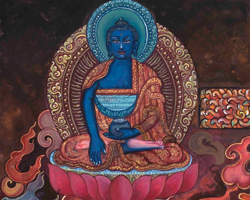 Mahakala Thangka Print | The Buddhist Wrathful Deity | Traditional Wall Decors