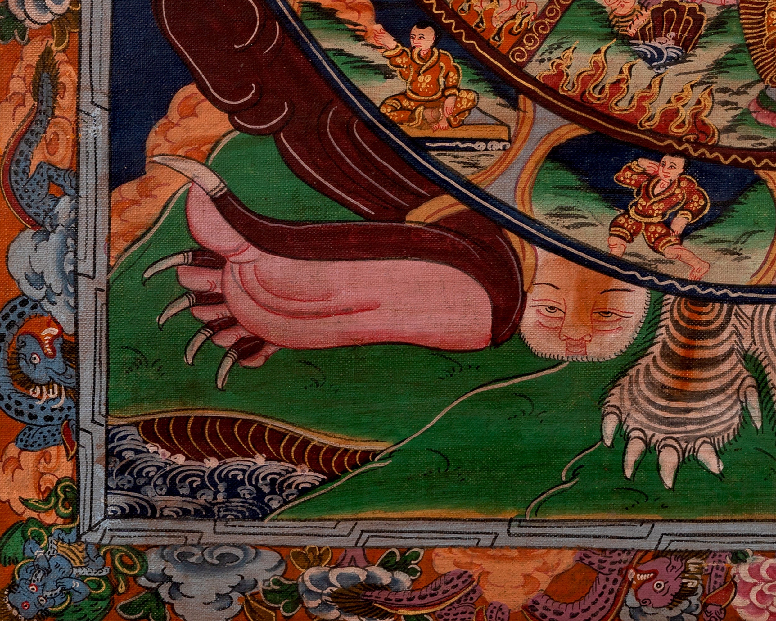 Original Bhavachakra Thangka | Traditional Handpainted Art | Wall Decors