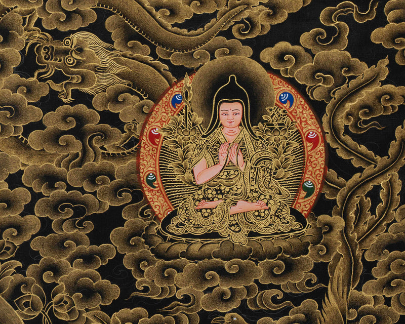 Traditional Sita Tara Gold Thangka | Enlightened Masters | Composition of Wisdom and Protection