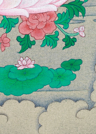 Divine Feminine Thangka - Hand-Painted Green Tara Tibetan Painting