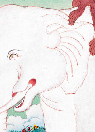 The Tale of Four Harmonious Friends | Tale of Jātaka Thangka | Religious Buddhist Art