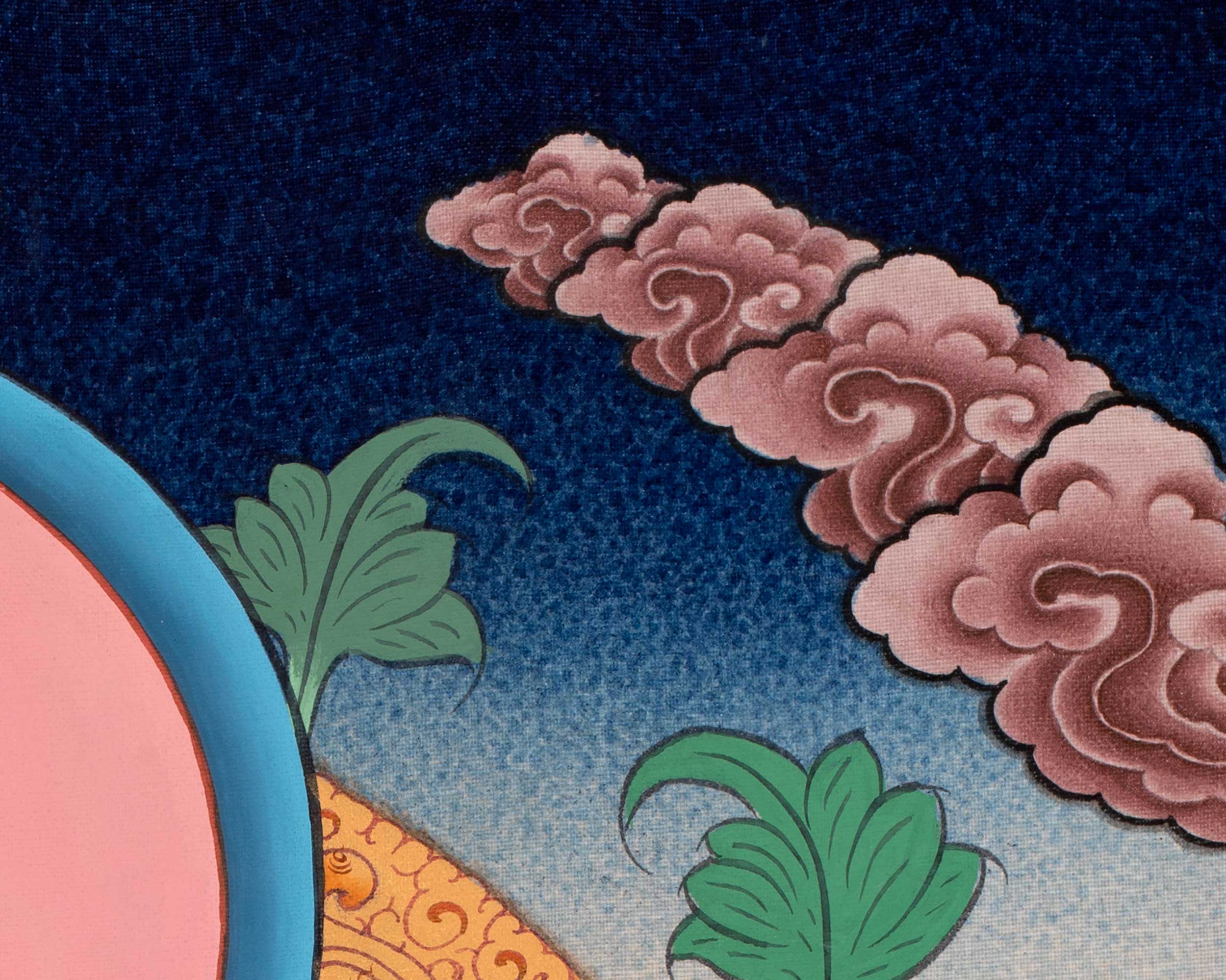 Medicine Buddha Thangka Painting | Hand Painted Healing Buddha | Art for Enlightenment